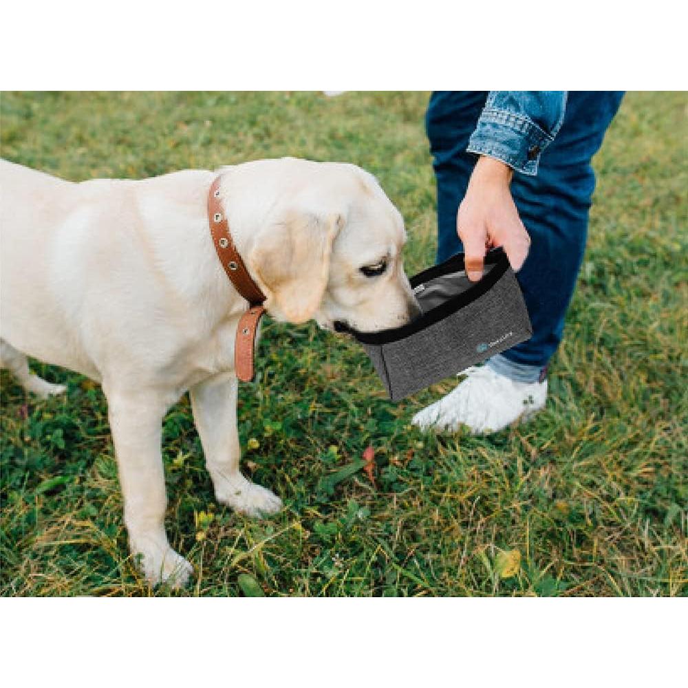 Cuencos Plegables para Perros PetAmi x2, 2.02L, Gris Jaspeado