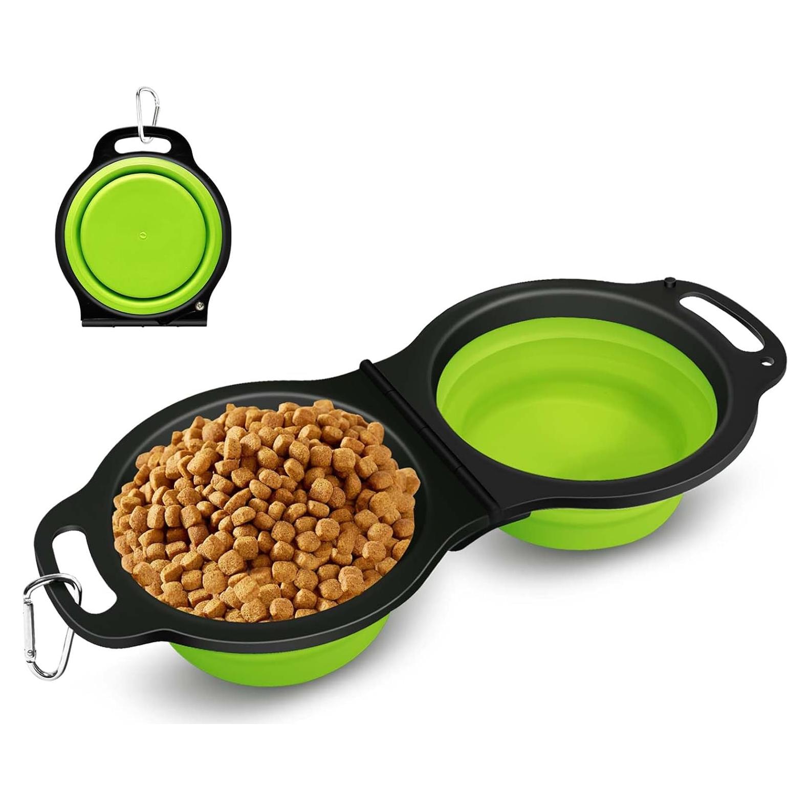 Tazón Plegable de Silicona para Mascotas GUANGZHOU 350 ml Verde