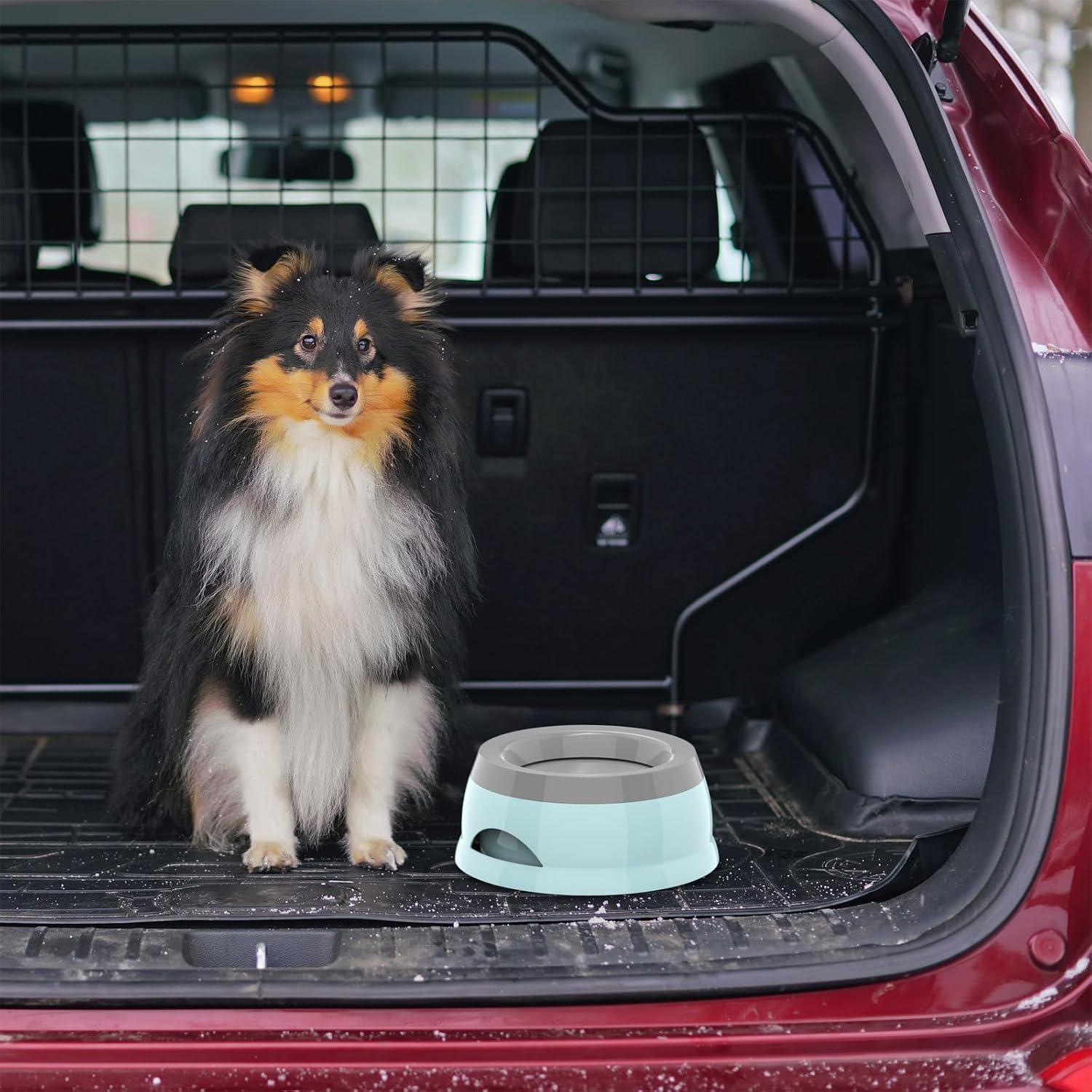 Cuenco de Agua para Perros Tekcoo 750ml Antideslizante Azul