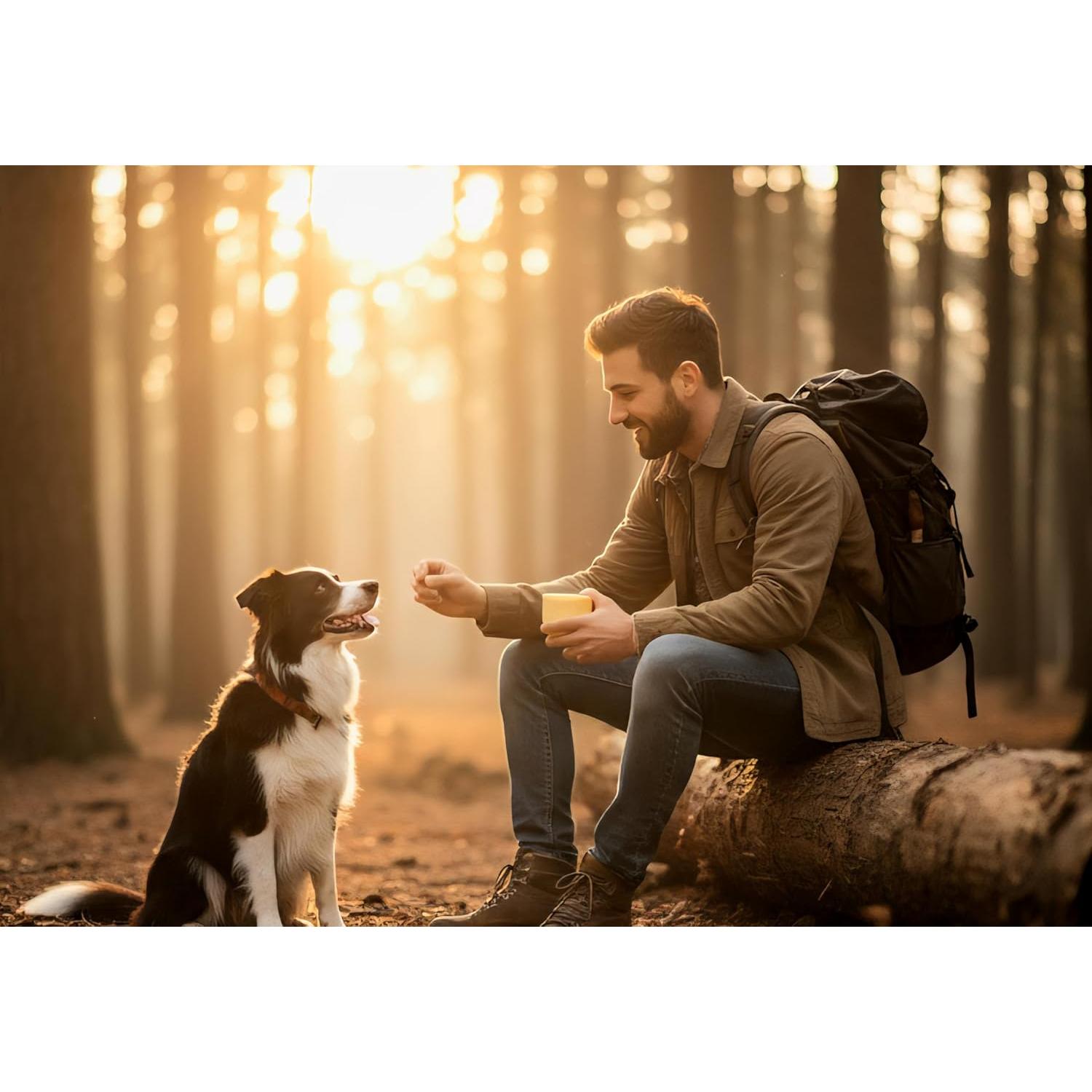 Botella de Agua para Perros 2 en 1 Amarillo - 250ml y 180g