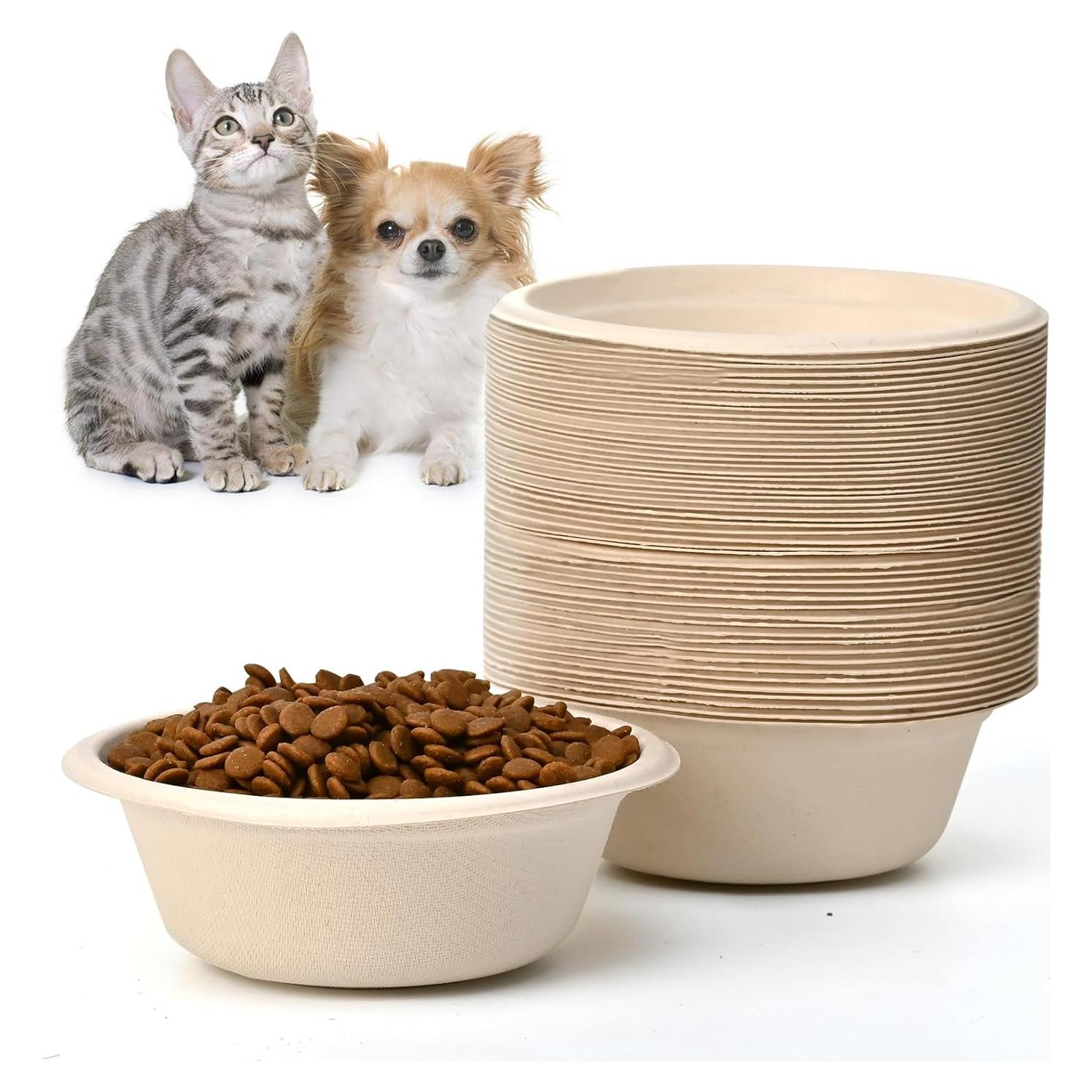 Cuencos desechables para mascotas DTKLPQ 50 piezas 350ml