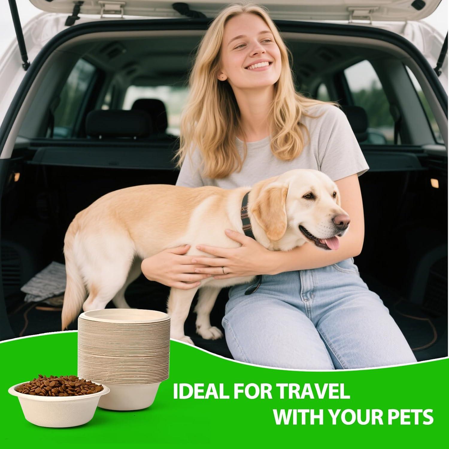 Cuencos desechables para mascotas DTKLPQ 50 piezas 350ml