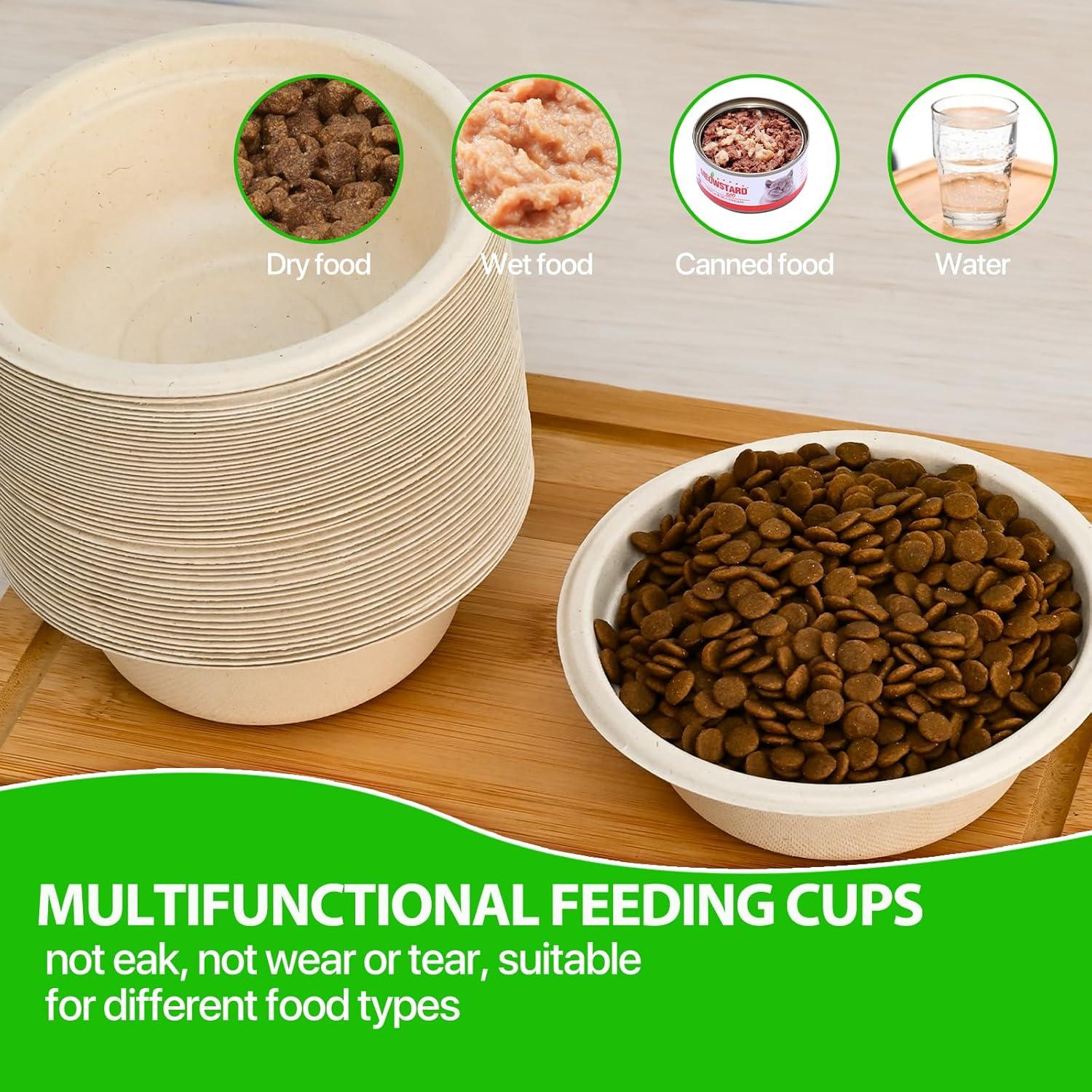 Cuencos desechables para mascotas DTKLPQ 50 piezas 350ml