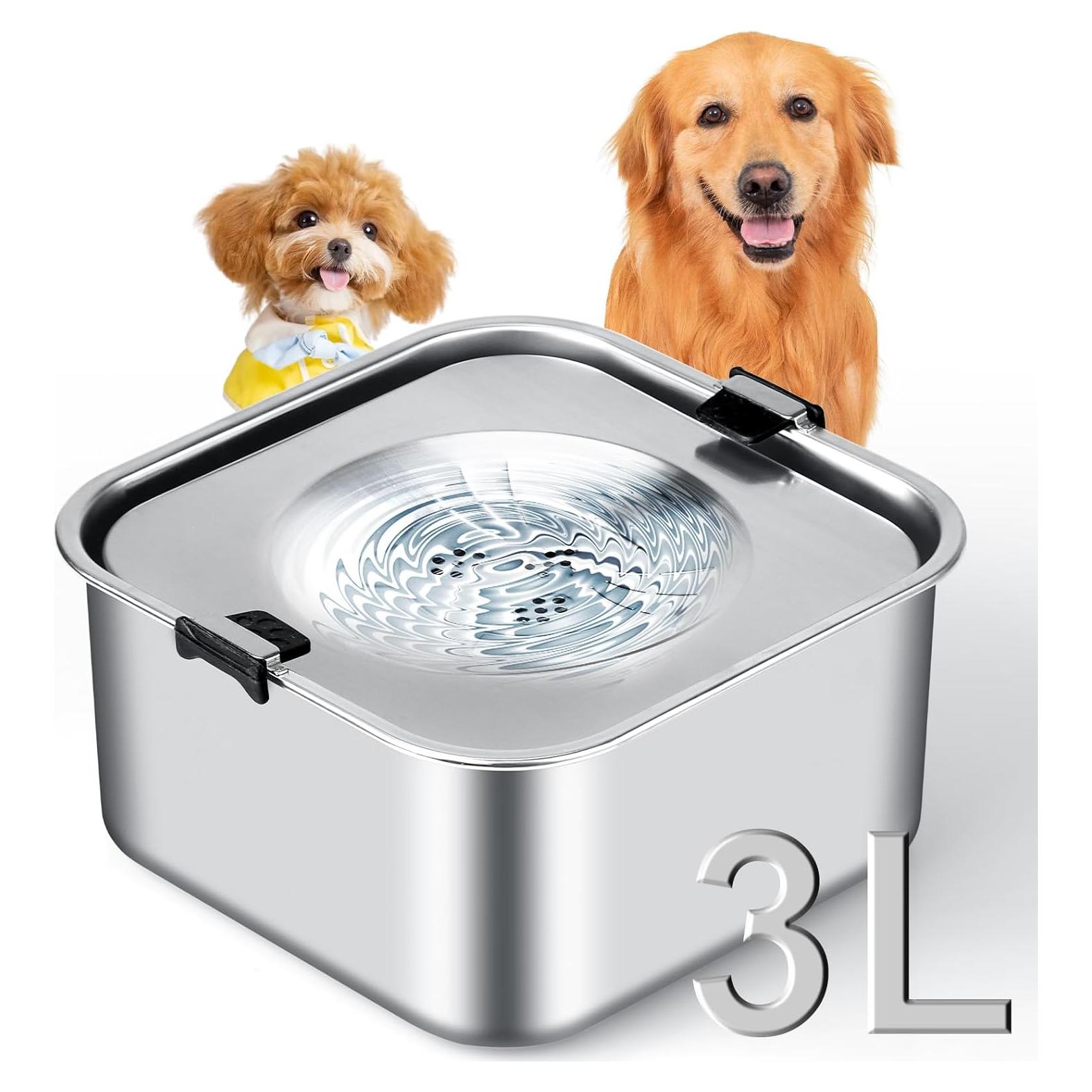 Cuenco de Agua para Perros LQPBDFDC 3L Antideslizante