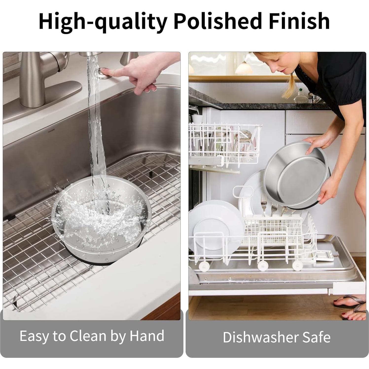 Set de 2 tazones de acero inoxidable Taglory 1.67L antideslizante