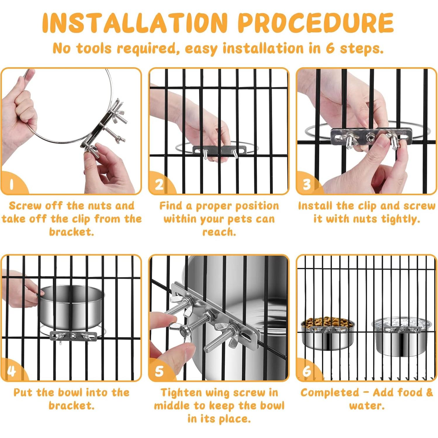 Cuencos de Perro ShineMe Acero Inoxidable 1.5L y 0.9L Antiderrame