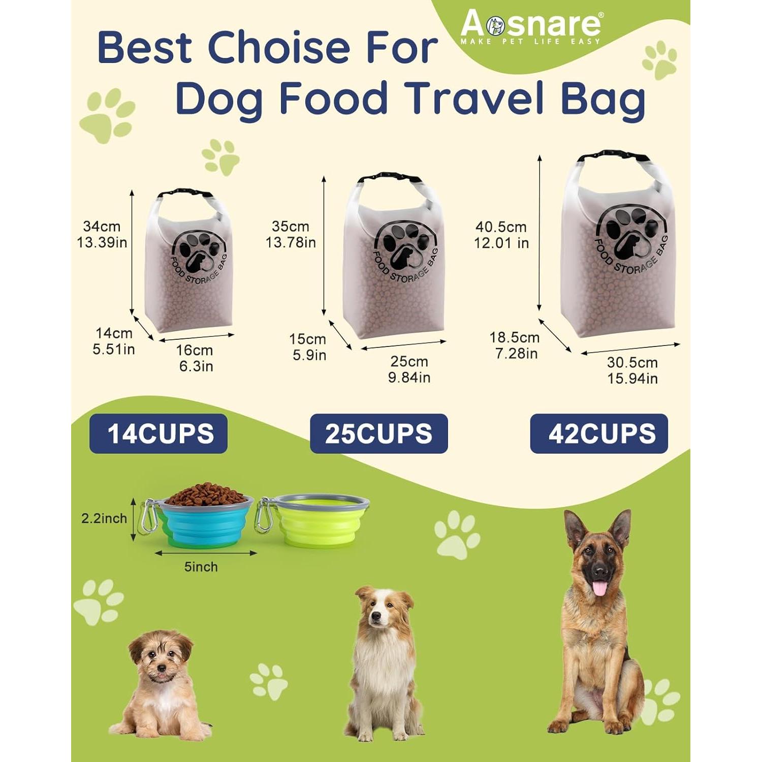 Bolsa de Almacenamiento para Comida de Mascotas Aosnare 14 Tazas