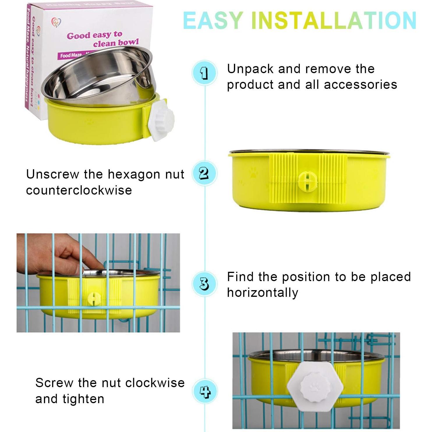 Cuenco Colgante para Perro Grande Guardians Acero Inoxidable Azul