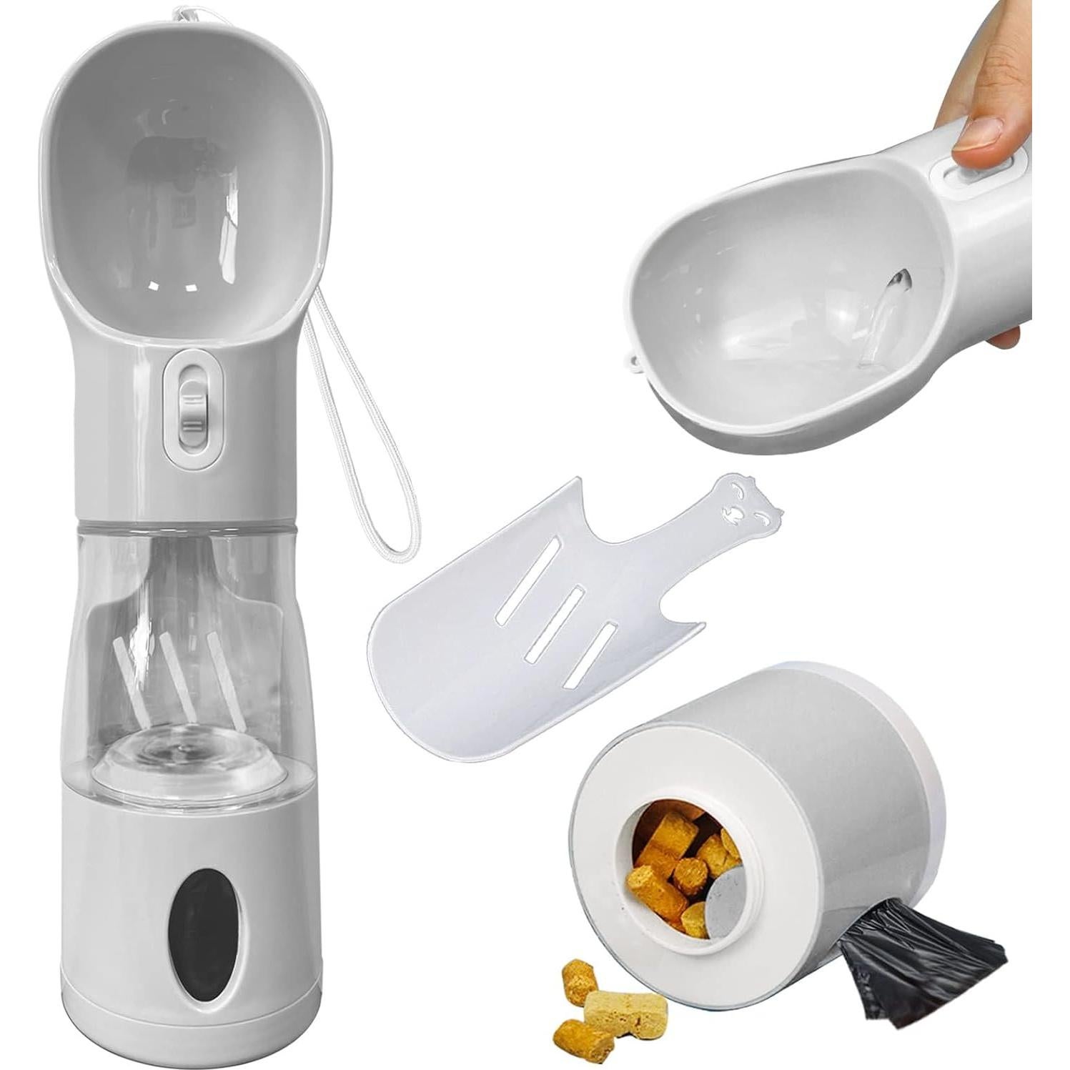 Botella de Agua 4-en-1 Seal Nest para Perros y Gatos - Portátil