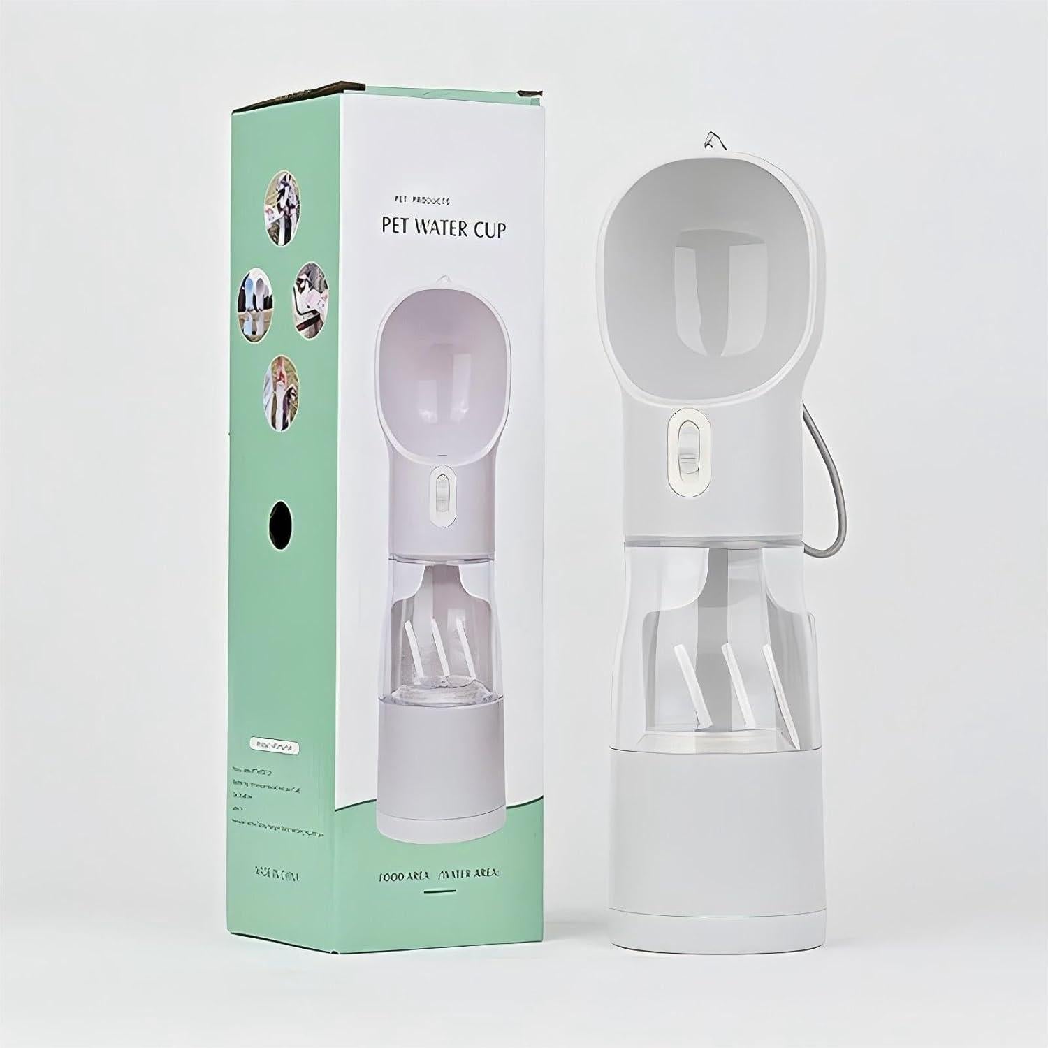 Botella de Agua 4-en-1 Seal Nest para Perros y Gatos - Portátil