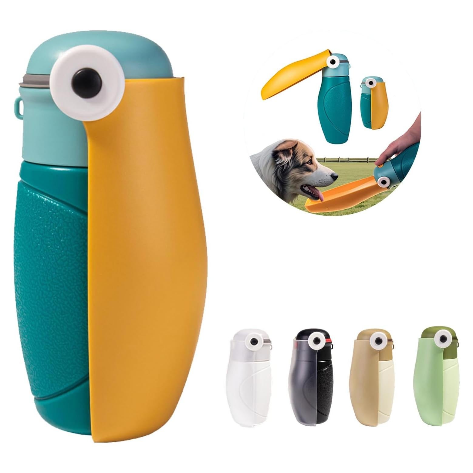 Botella de Agua Plegable para Perros Dustnix 250 ml Azul