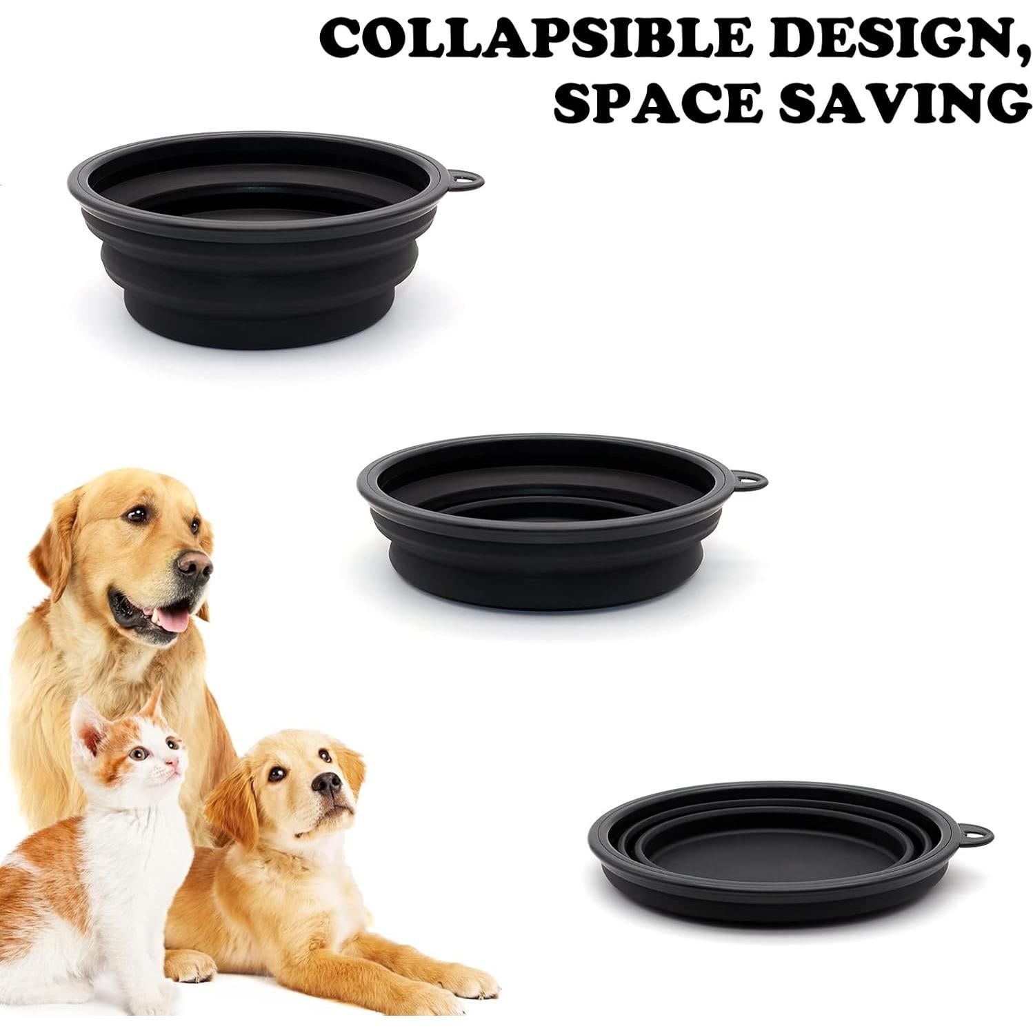 Juego de 2 Cuencos Plegables para Perros y Gatos COLLAPSIBLE