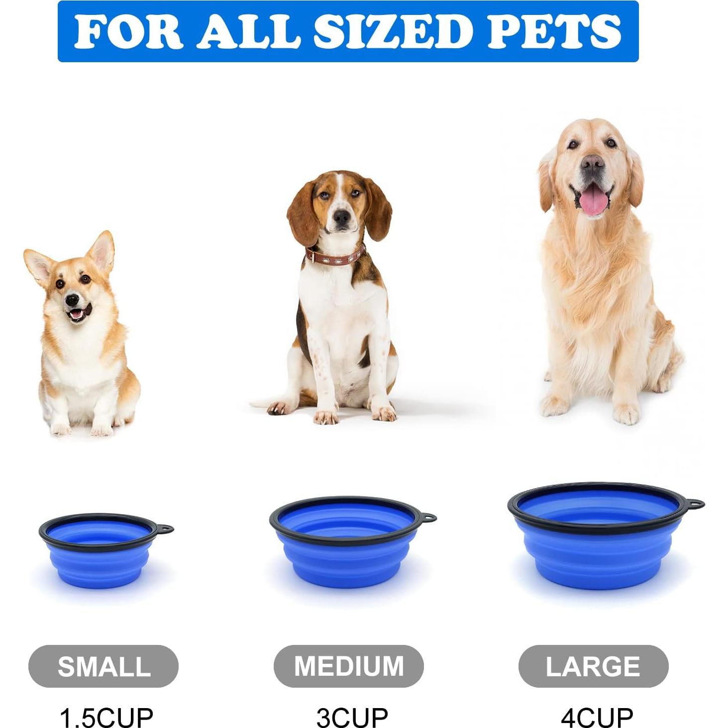 Juego de 2 Cuencos Plegables para Perros y Gatos COLLAPSIBLE