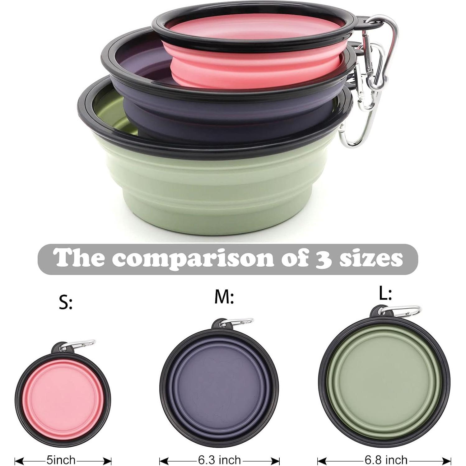 Juego de 2 Cuencos Plegables para Perros y Gatos COLLAPSIBLE