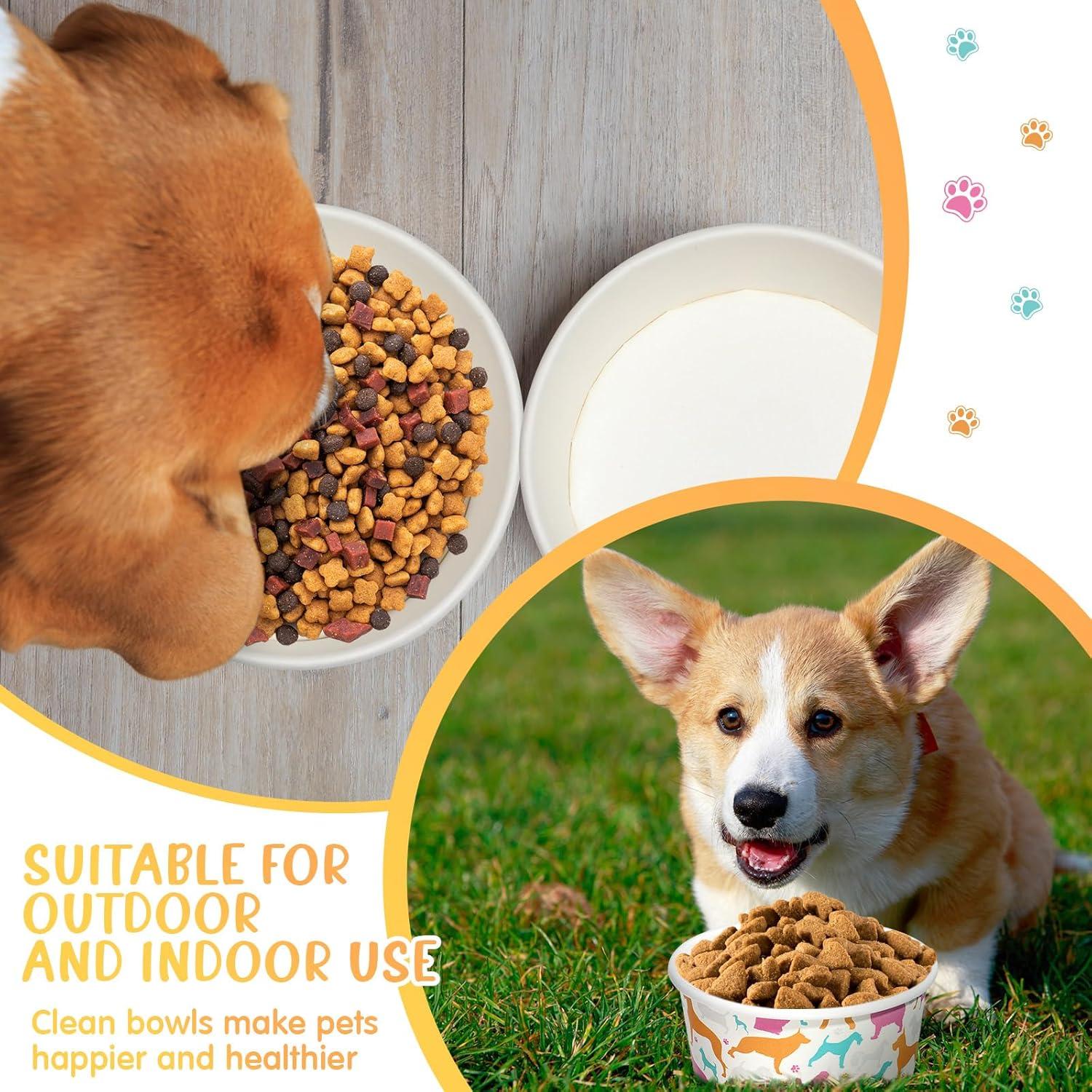 Cuencos Desechables para Perros Mifoci 100 Pcs 355 ml