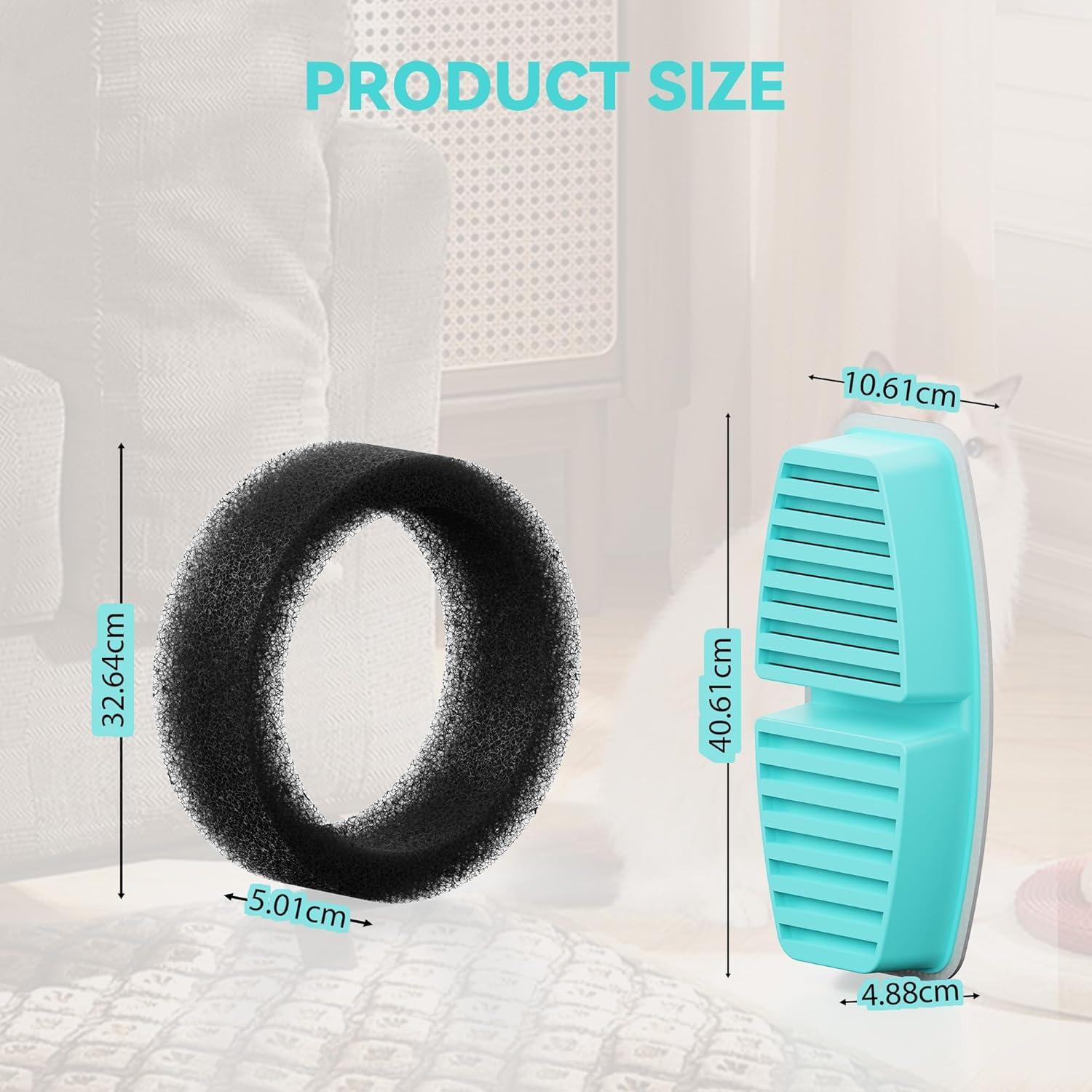 Filtros para Fuente de Agua FOFNON - 12 Piezas (6 Filtros + 6 Esponjas)