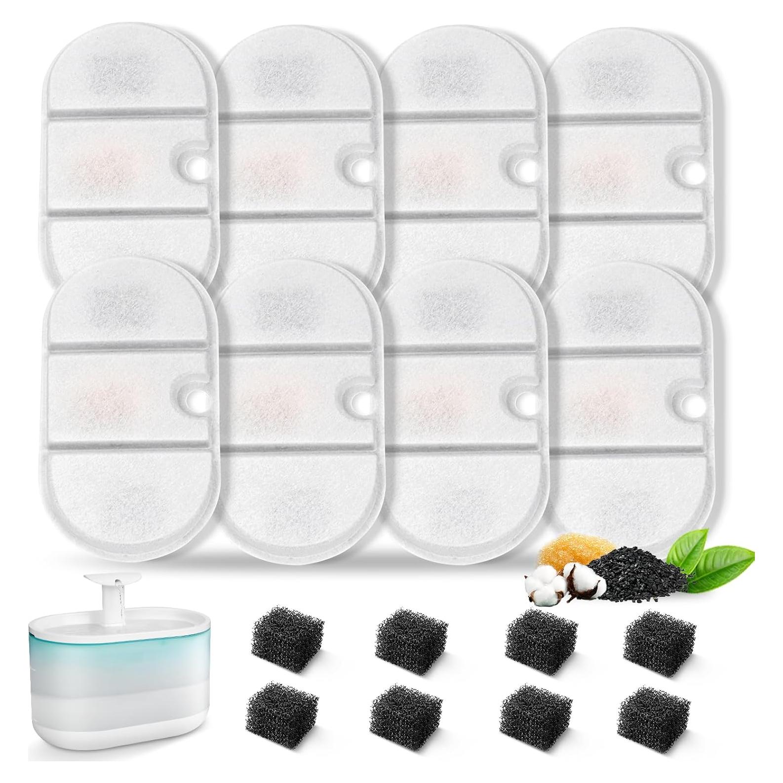 16 Filtros de Reemplazo VinDox para Fuente de Agua PETLIBRO PLWF002