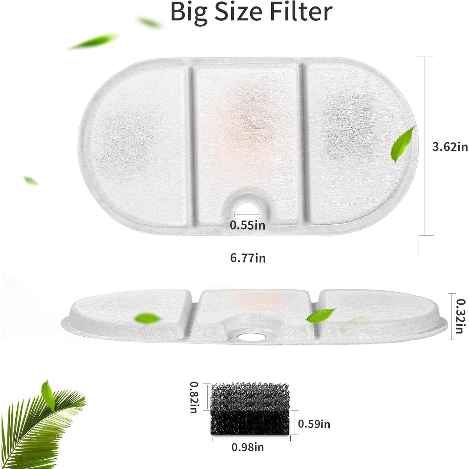 16 Filtros de Reemplazo VinDox para Fuente de Agua PETLIBRO PLWF002