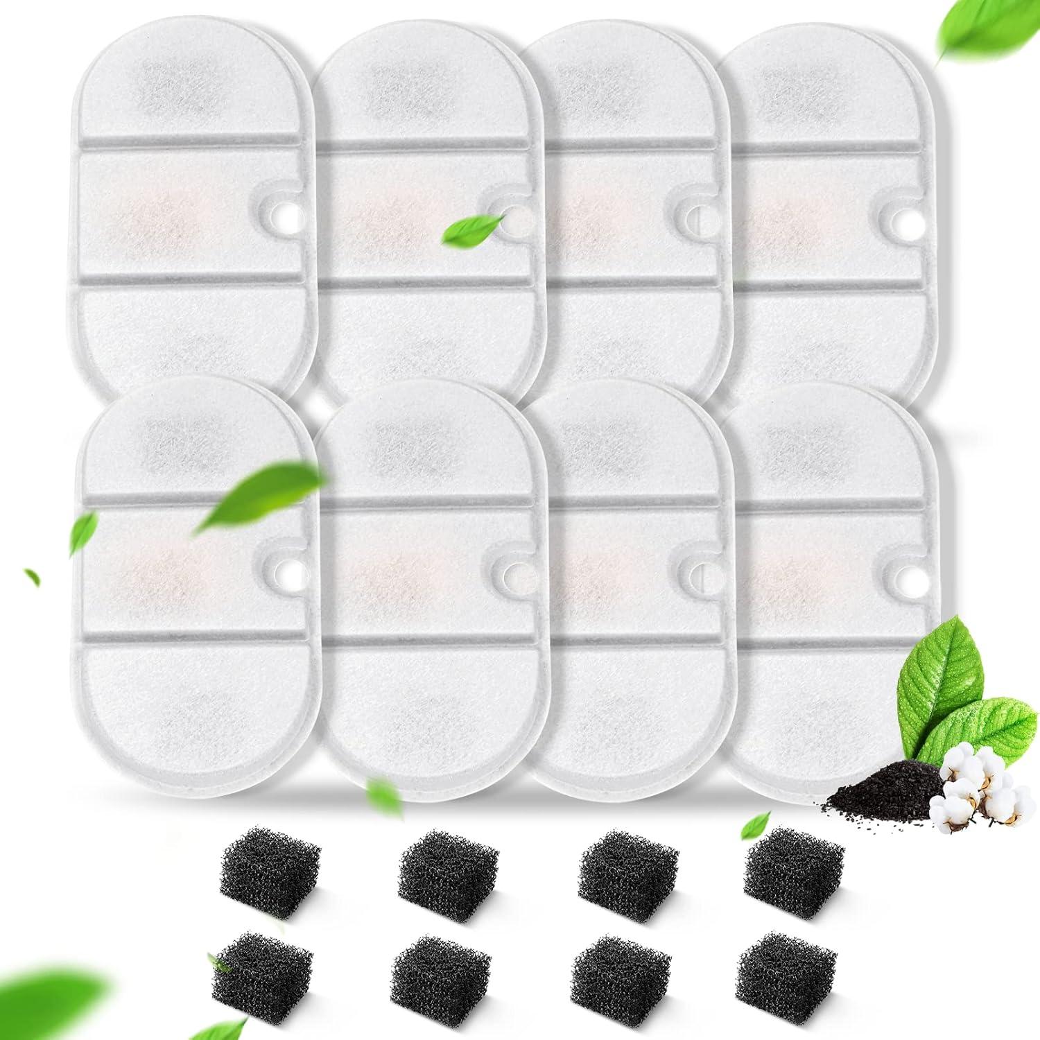 16 Filtros de Reemplazo VinDox para Fuente de Agua PETLIBRO PLWF002