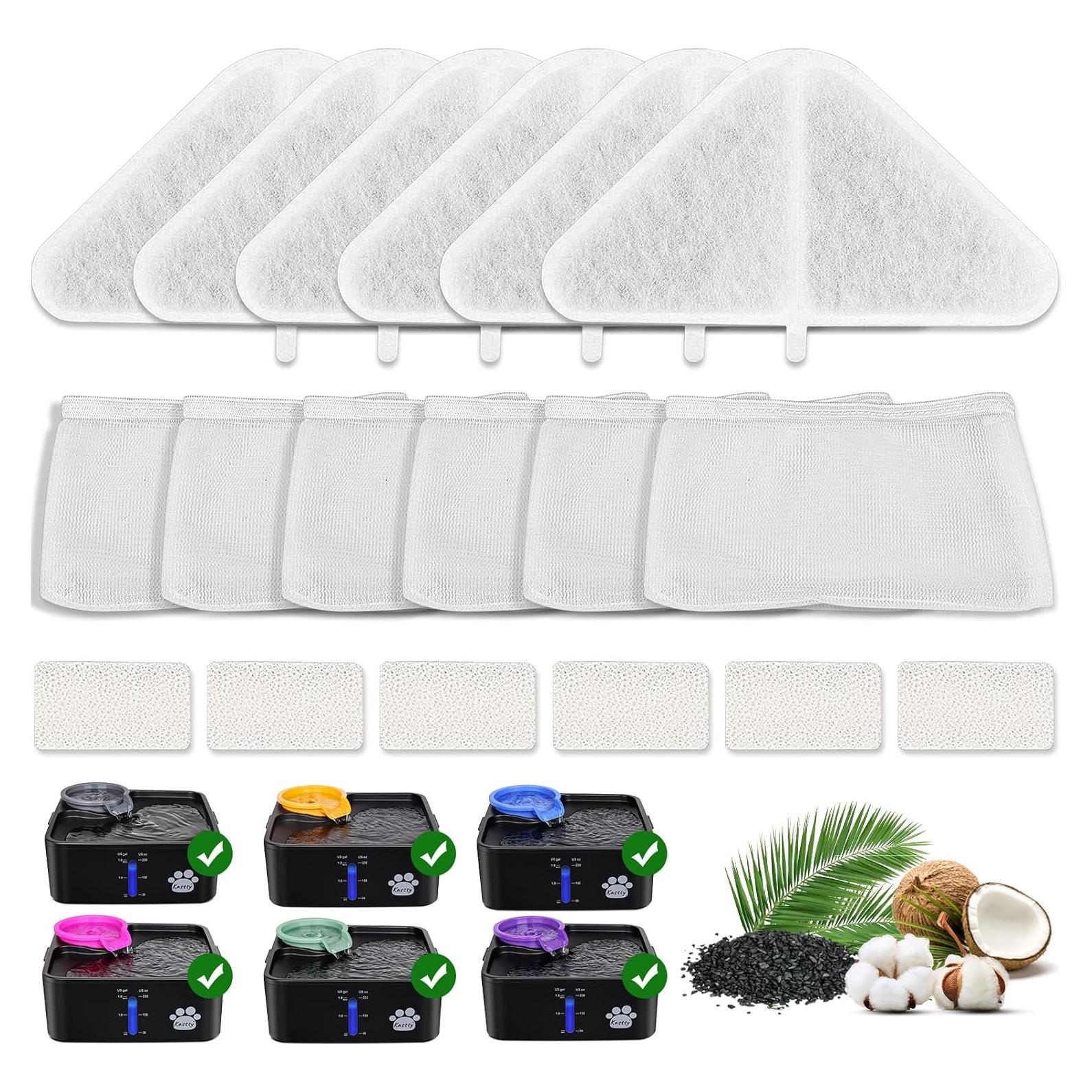 Filtros de Reemplazo Kastty para Fuente de Agua 6+6+6