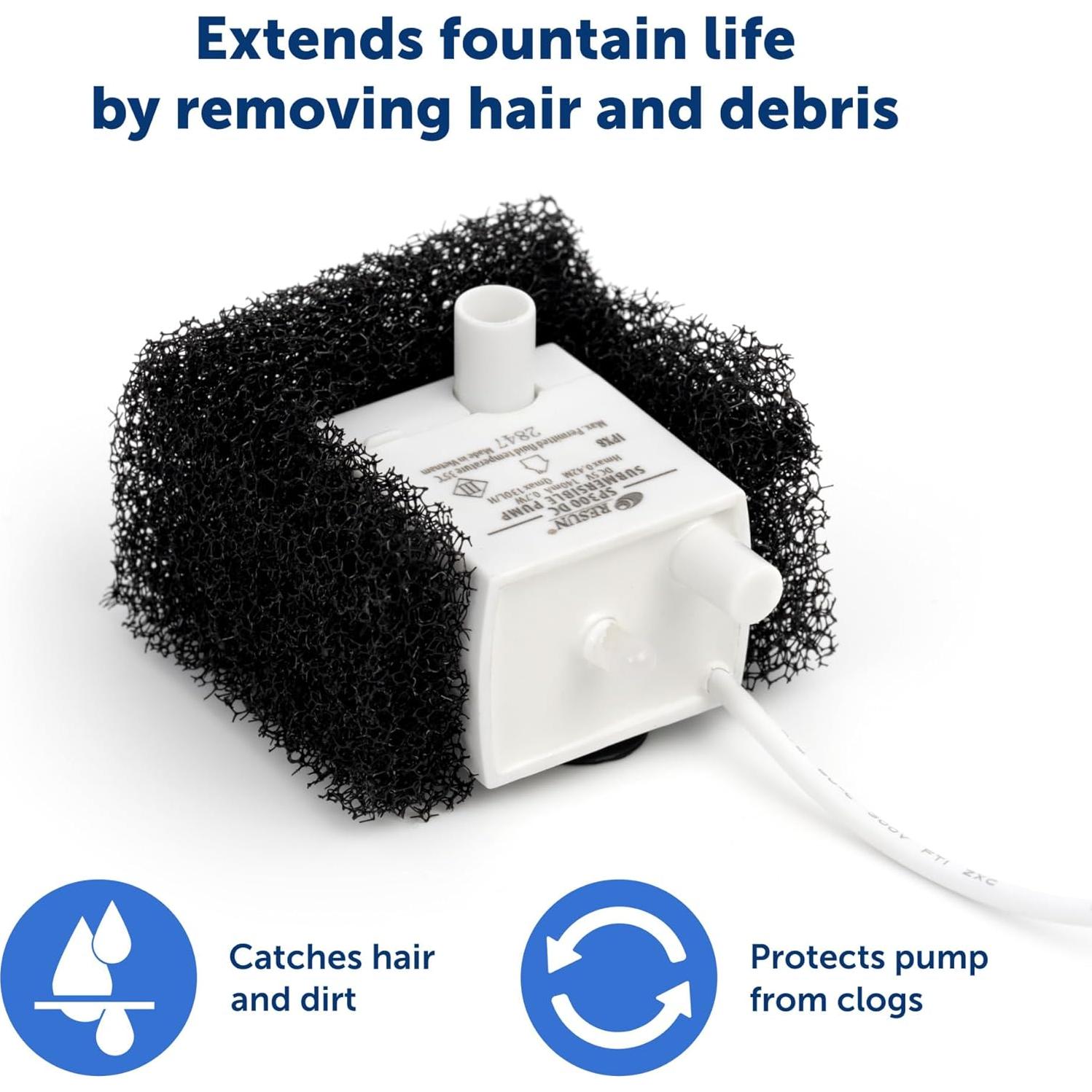 Filtros de Espuma PetSafe para Fuentes de Mascotas - Paquete de 2