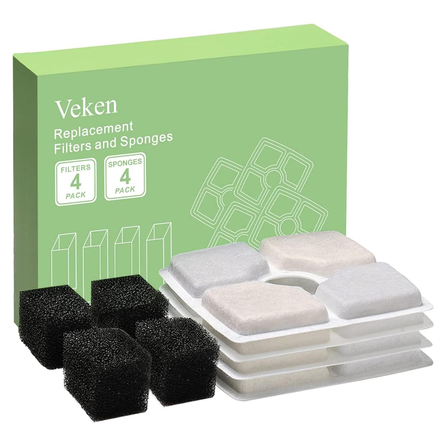 Filtros de Reemplazo Veken VK480 para Fuente de Mascotas 6 Piezas