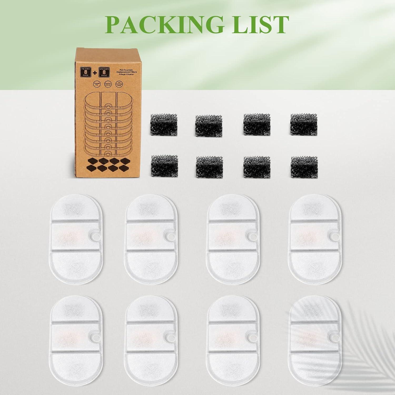 Filtros de agua para gatos Cepheus 8 unidades 71oz PLWF002