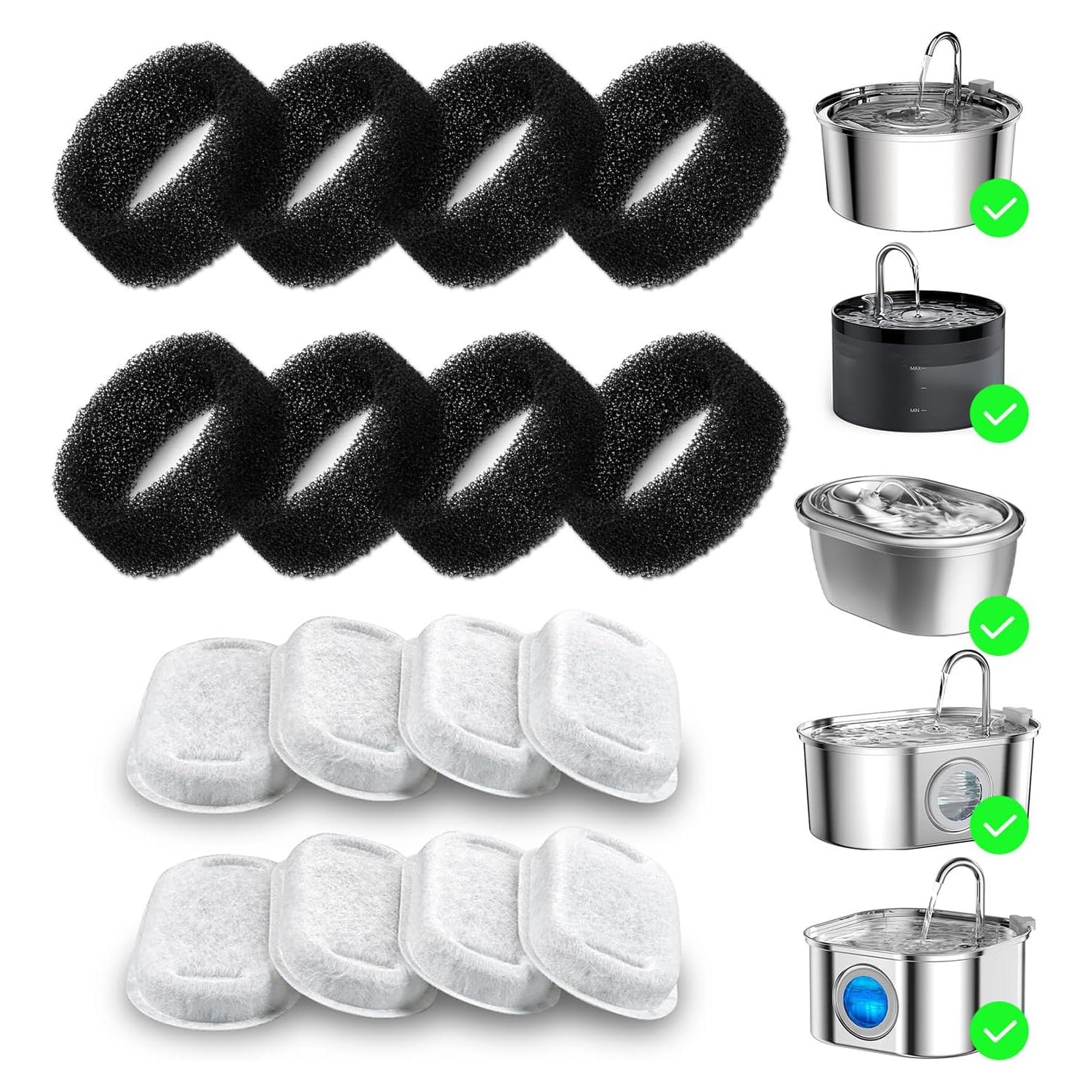 Filtro de Reemplazo para Fuente de Agua para Gatos Wonder Creature 16 Piezas