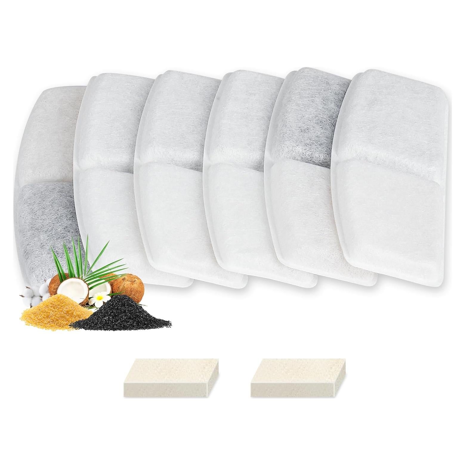 Filtros de agua para gatos Bolpetizo, paquete de 6 unidades