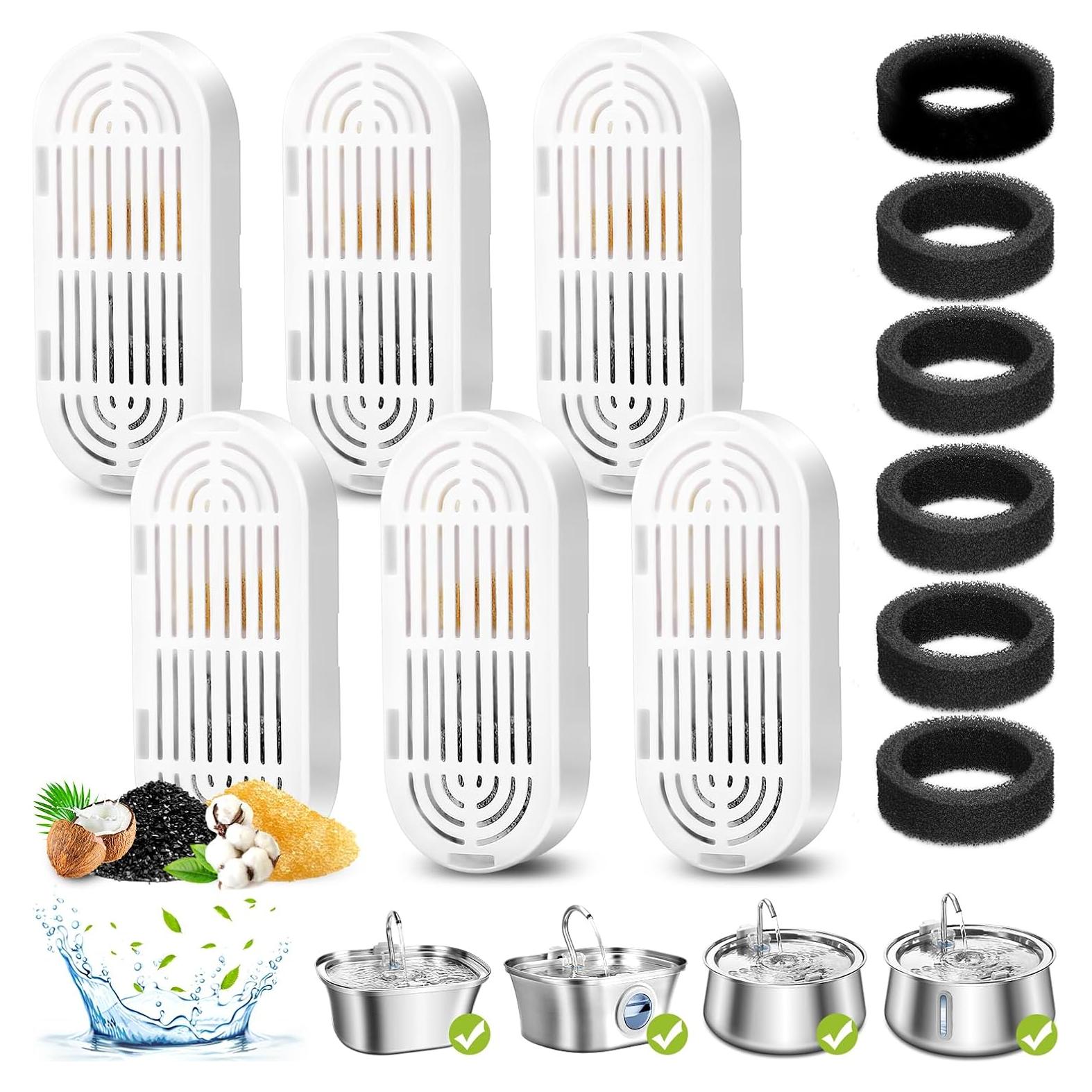 Paquete de 6 Filtros de Reemplazo Mukkela para Fuente de Agua