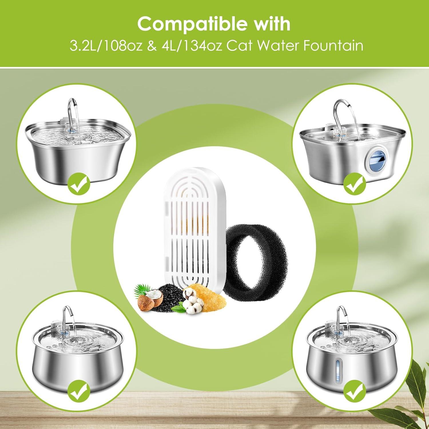 Paquete de 6 Filtros de Reemplazo Mukkela para Fuente de Agua