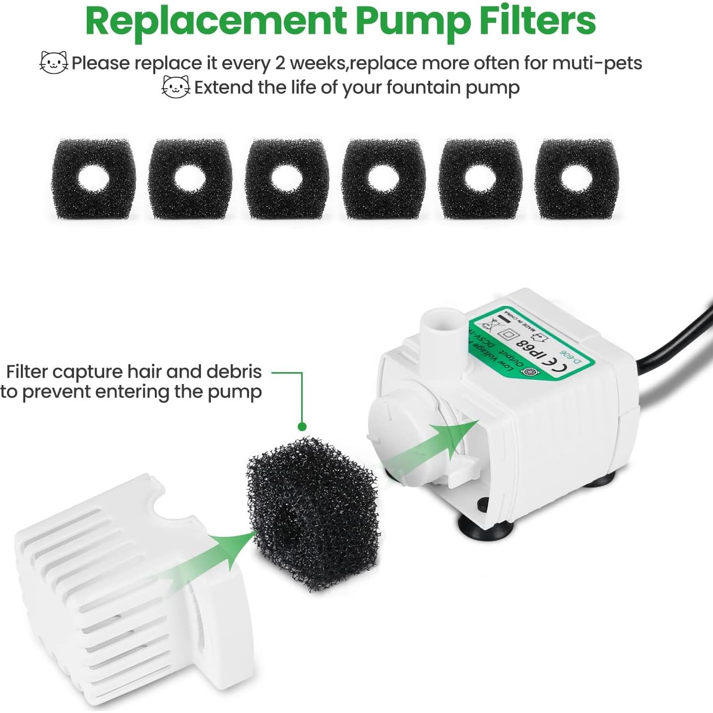 Paquete de 12 filtros de reemplazo ZEKIRY para fuente D60 3L