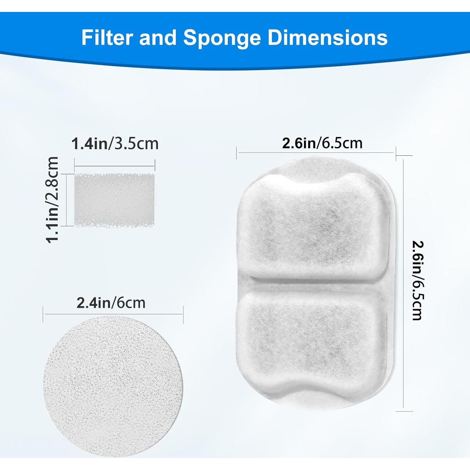 16 Filtros de Reemplazo Ufitar para Fuente de Agua 7L Acero Inoxidable