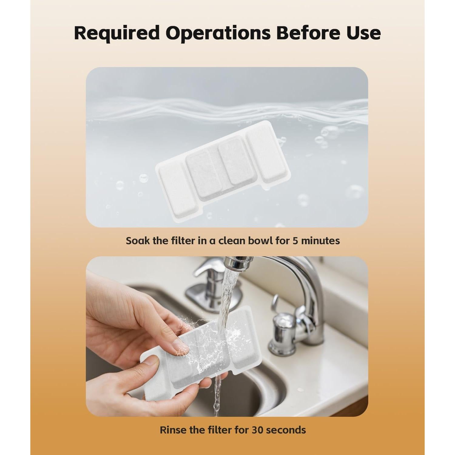 Fuente de Agua para Gatos UPAWPIA 3.2L con 8 Filtros y Esponjas