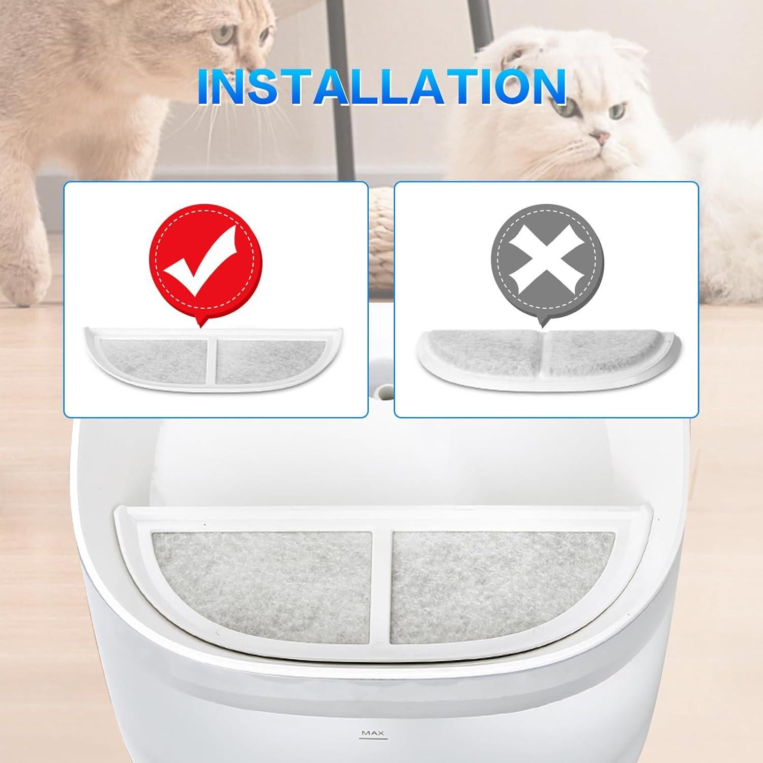 Filtros de Reemplazo Mestrol para Fuente de Agua Mascotas - 8 Unidades