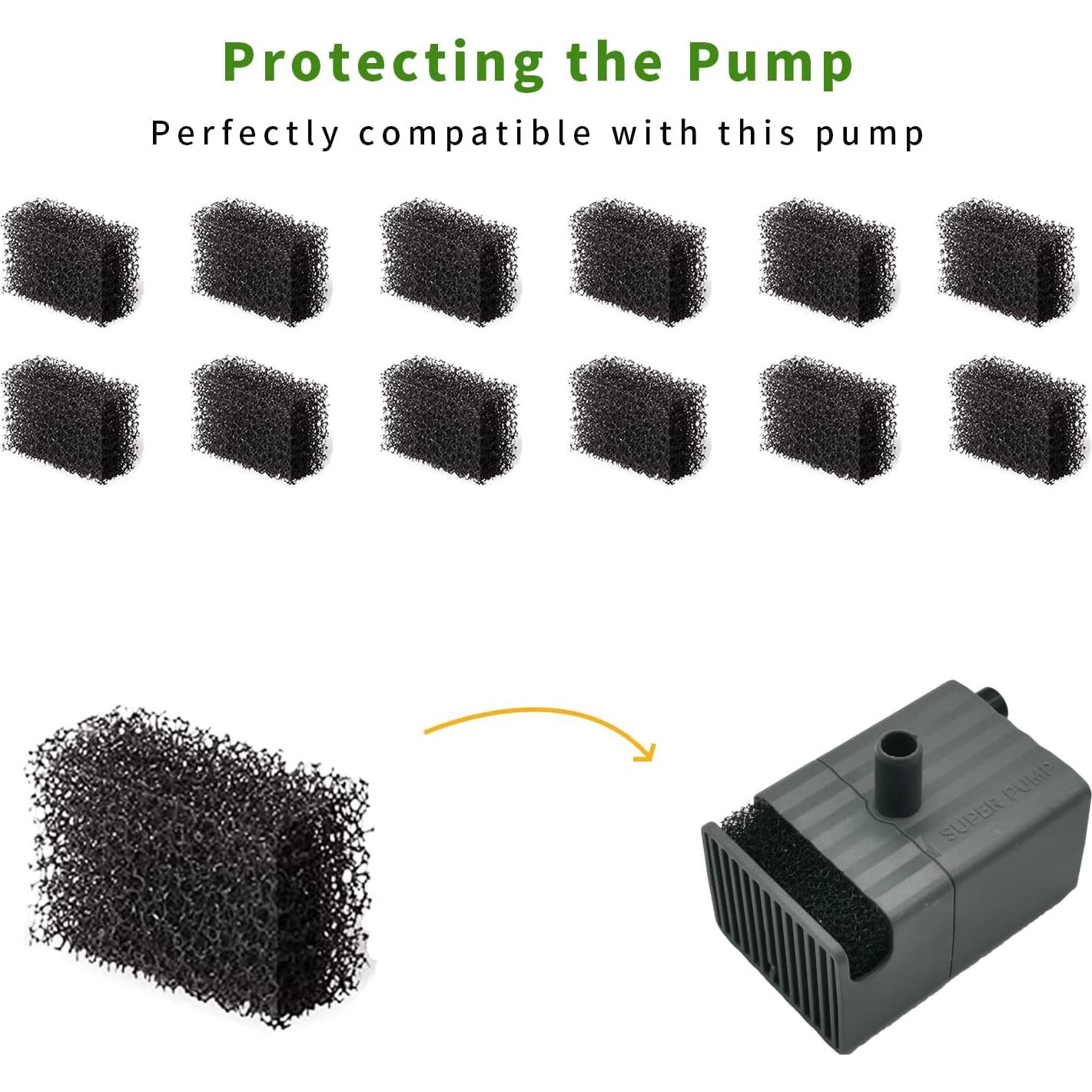 Paquete de 12 filtros de esponja Katlikatqi para fuente de agua