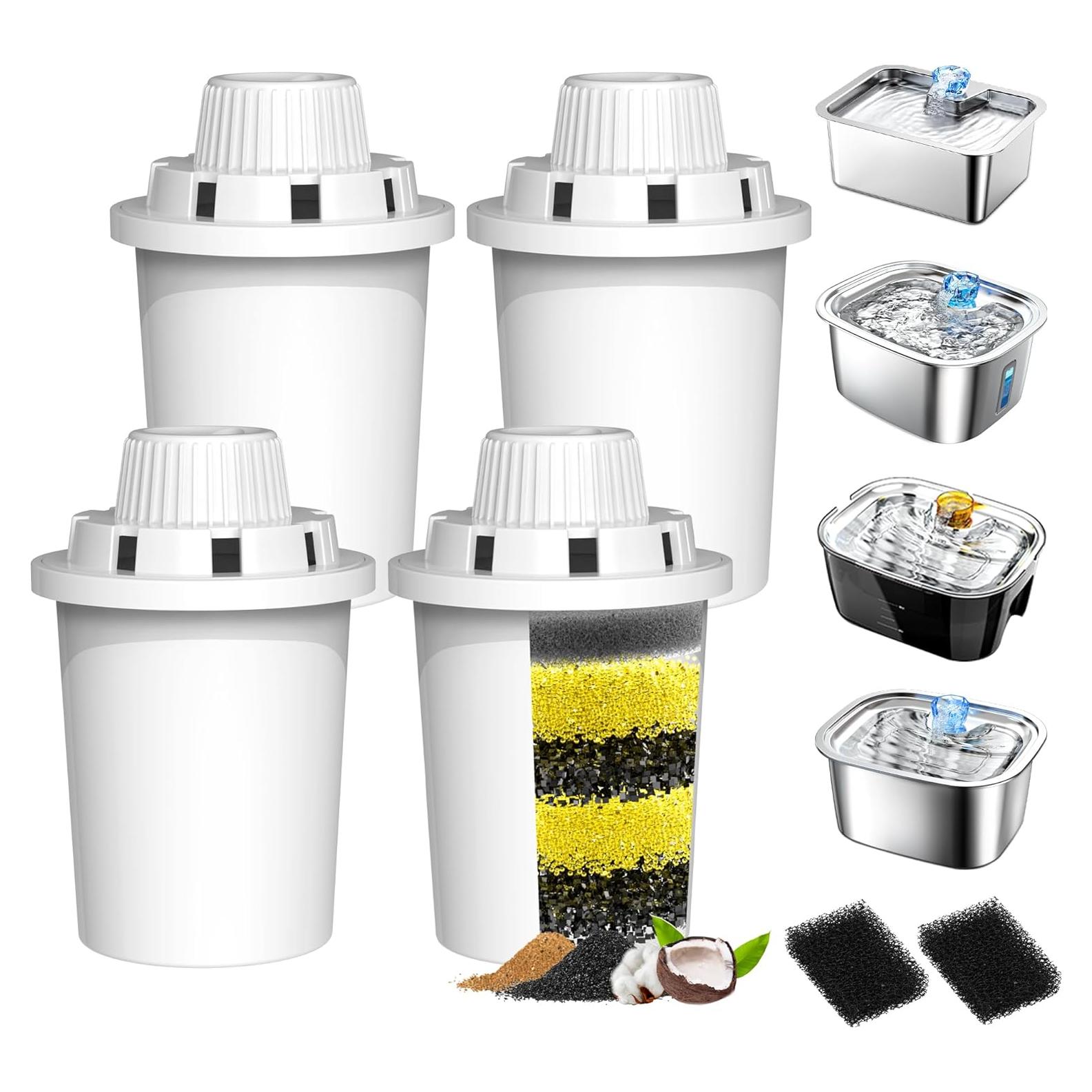 Filtros de Reemplazo PETNF para Fuente de Agua para Perros - 4 Paquetes