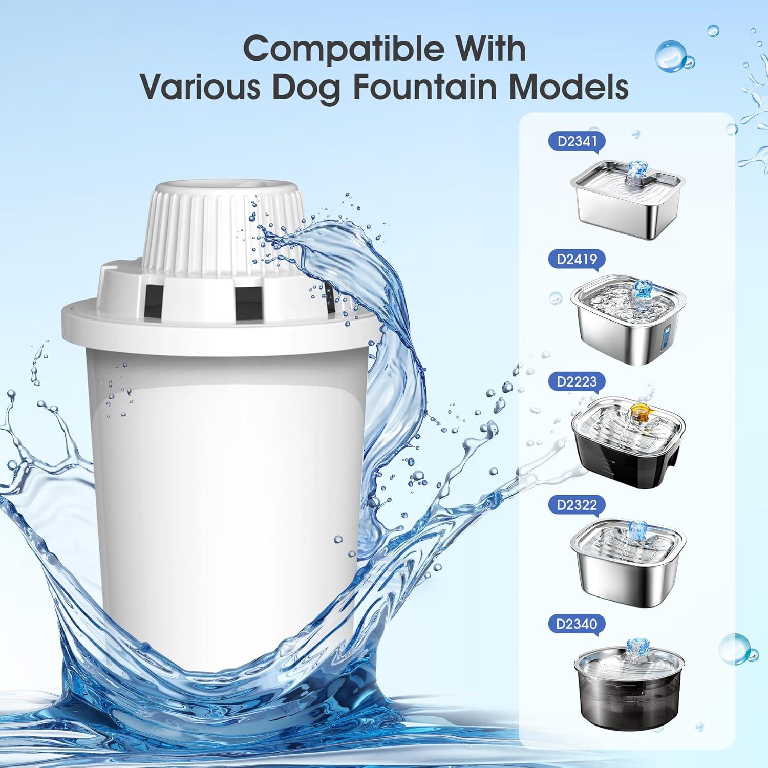 Filtros de Reemplazo PETNF para Fuente de Agua para Perros - 4 Paquetes