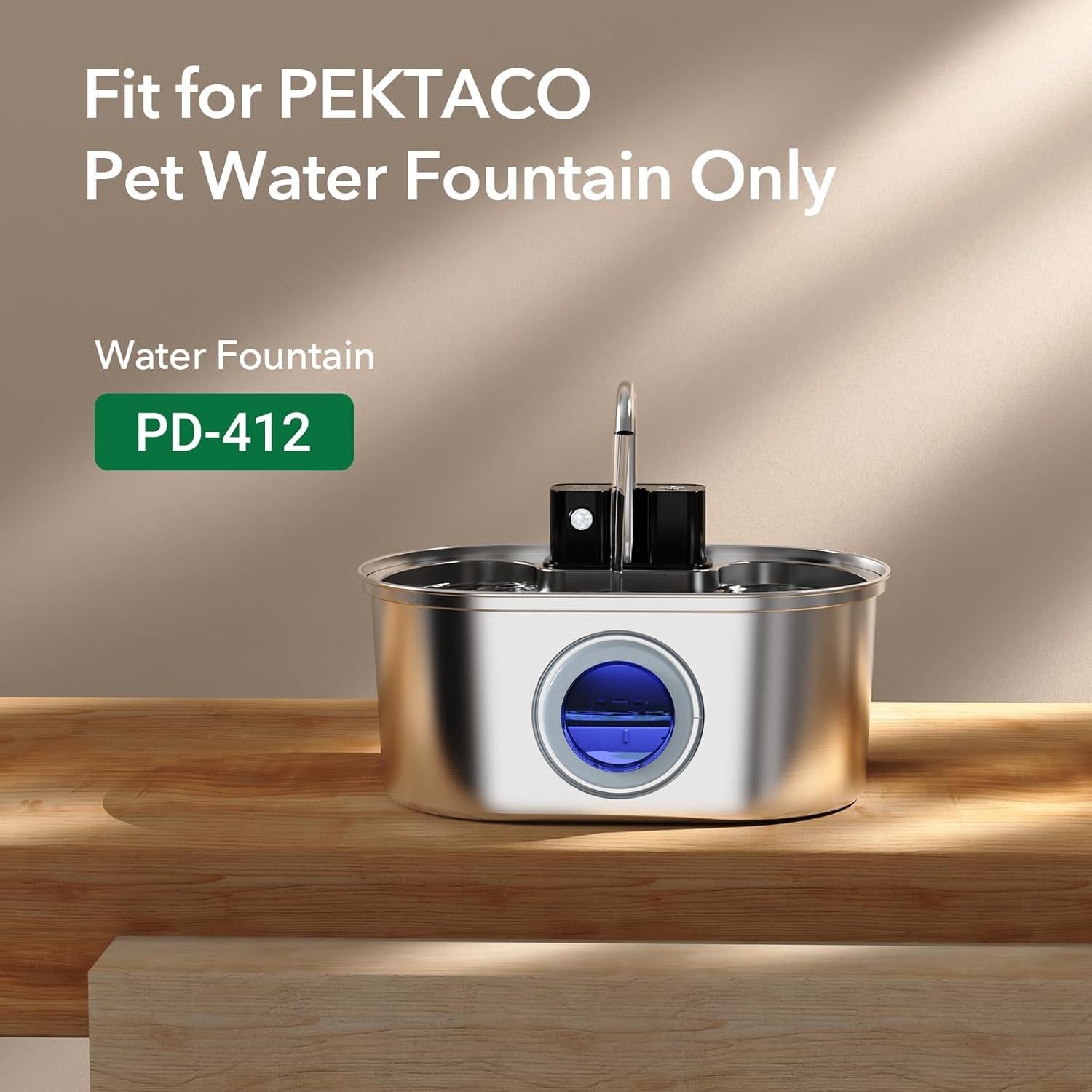 Filtros de Reemplazo PEKTACO para Fuente de Agua Gatos 3 Pzs
