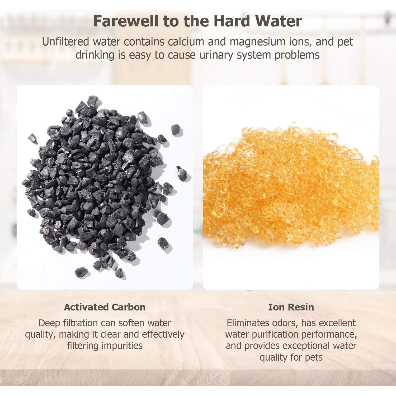 Filtros de Reemplazo PEKTACO para Fuente de Agua Gatos 3 Pzs