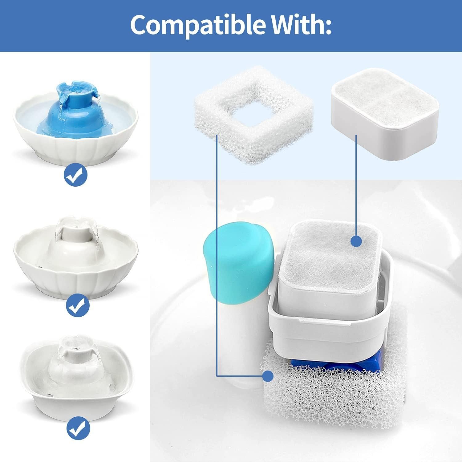 Paquete de 10 filtros de reemplazo para fuente de agua VinDox