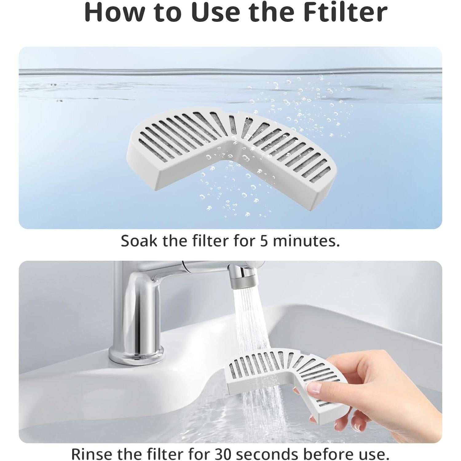 Filtros de Reemplazo para Fuente de Agua ITSCUTE - Paquete de 6