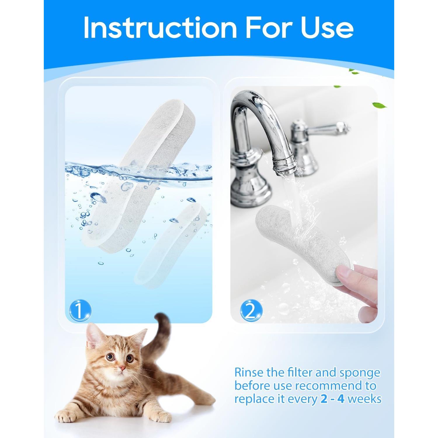 Paquete de 6 Filtros de Carbón Cunina W600 para Mascotas