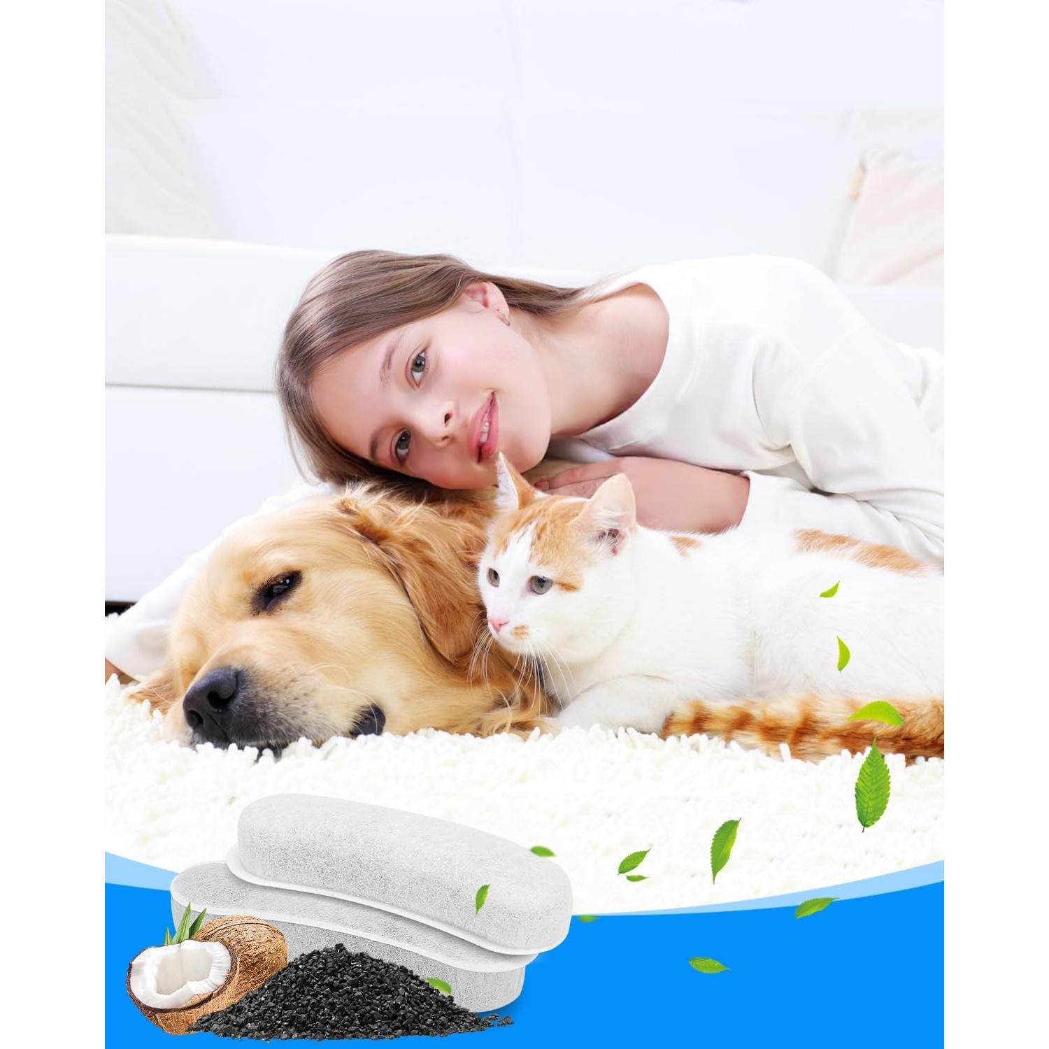 Paquete de 6 Filtros de Carbón Cunina W600 para Mascotas