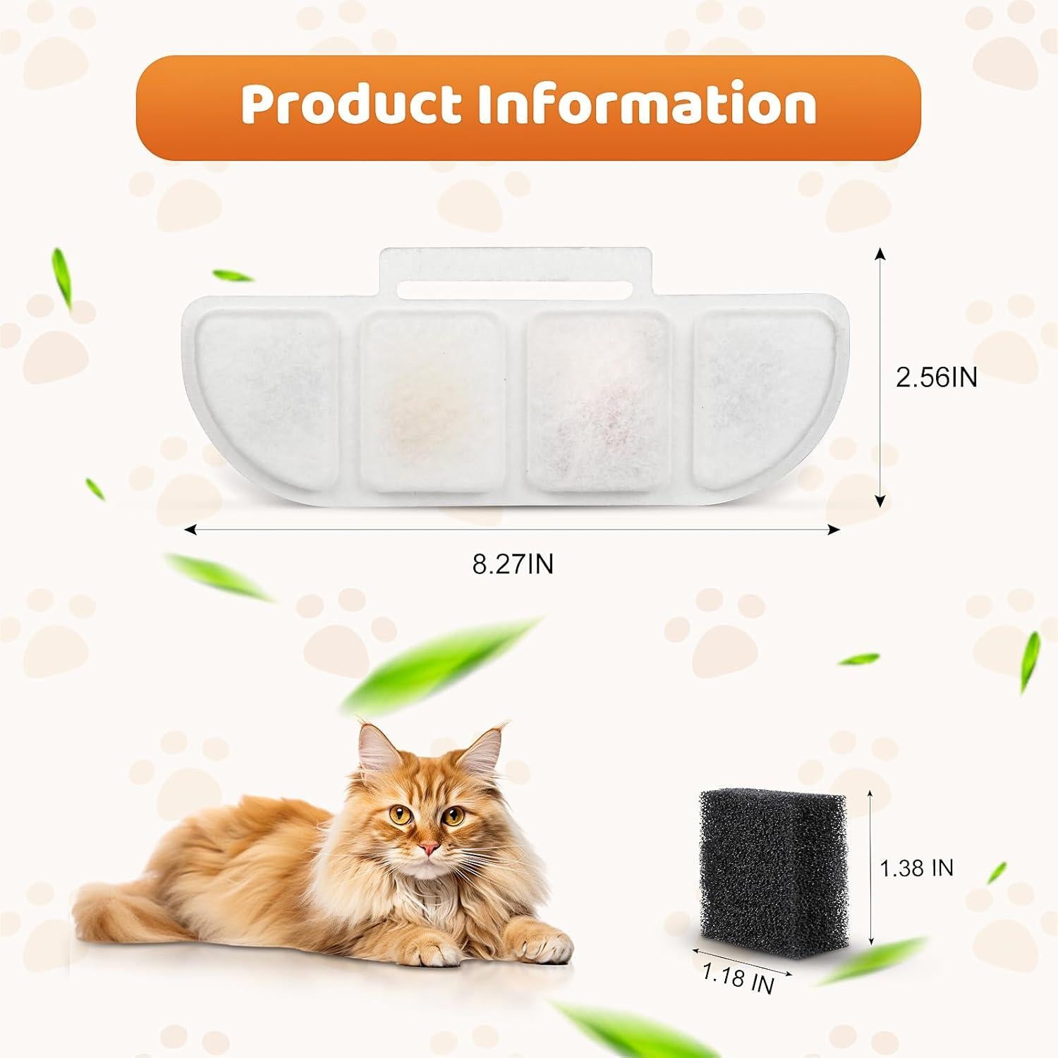 Paquete de 12 Filtros de Reemplazo Pawtners WF008A 21x6.5cm