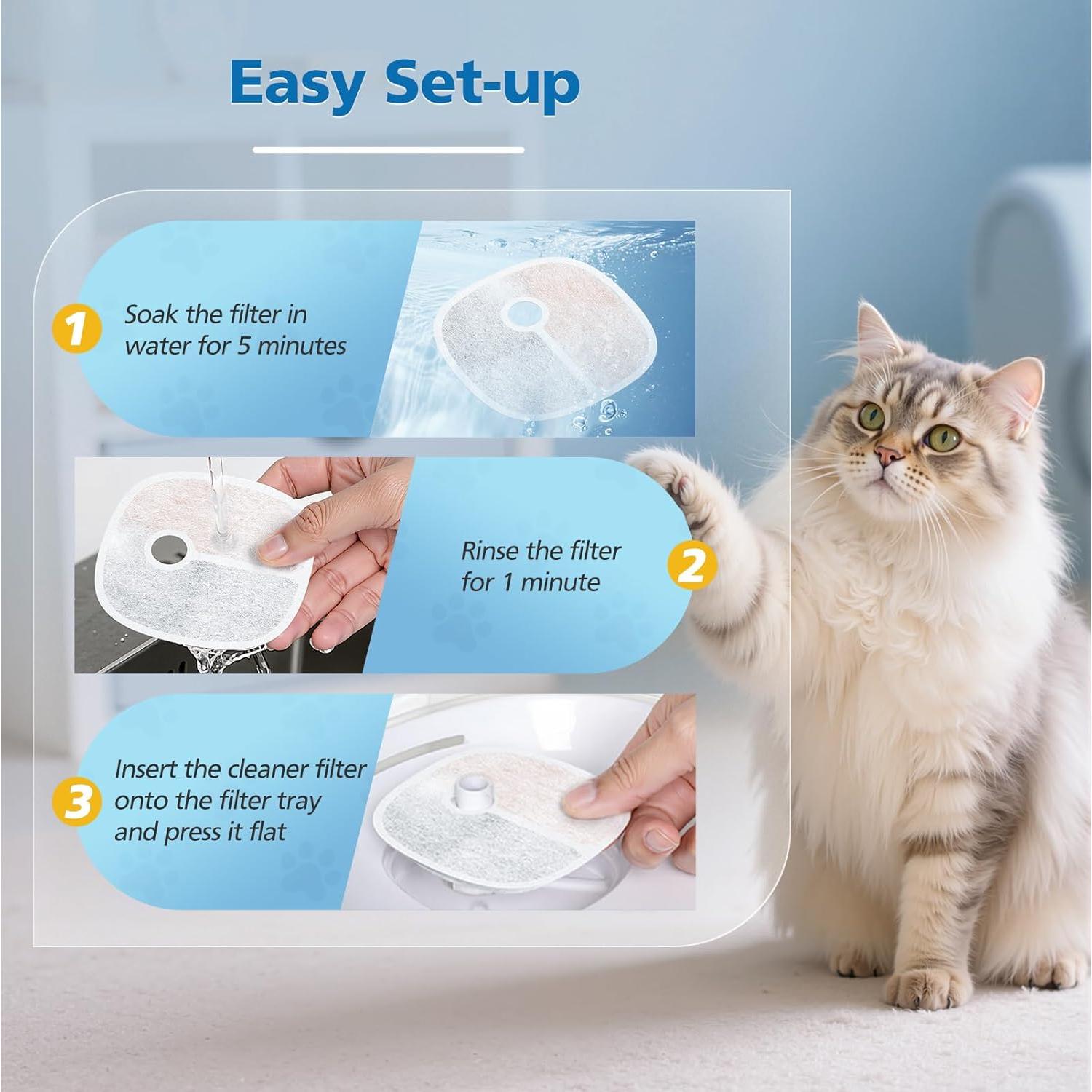 16 Filtros de Reemplazo Caehomly para Fuente de Gato E1/E1+