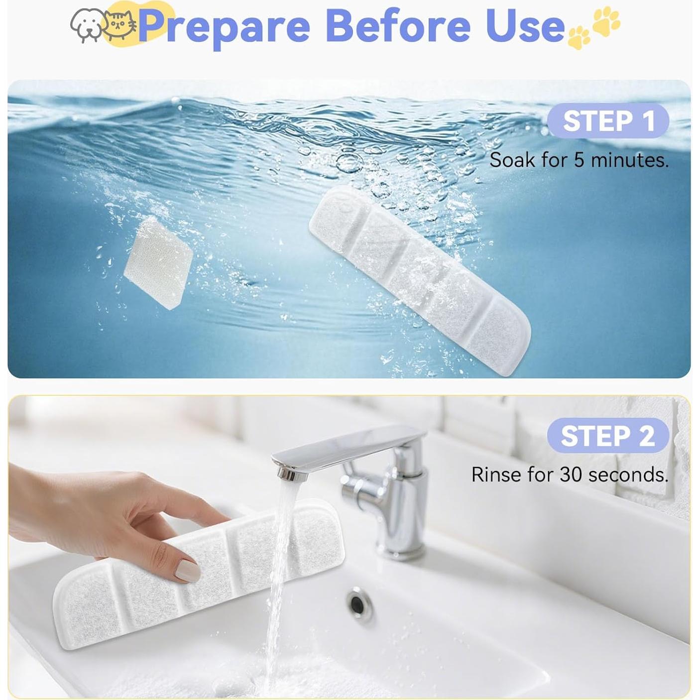 Paquete de 24 filtros de agua para perros Hoscabss 10.5L