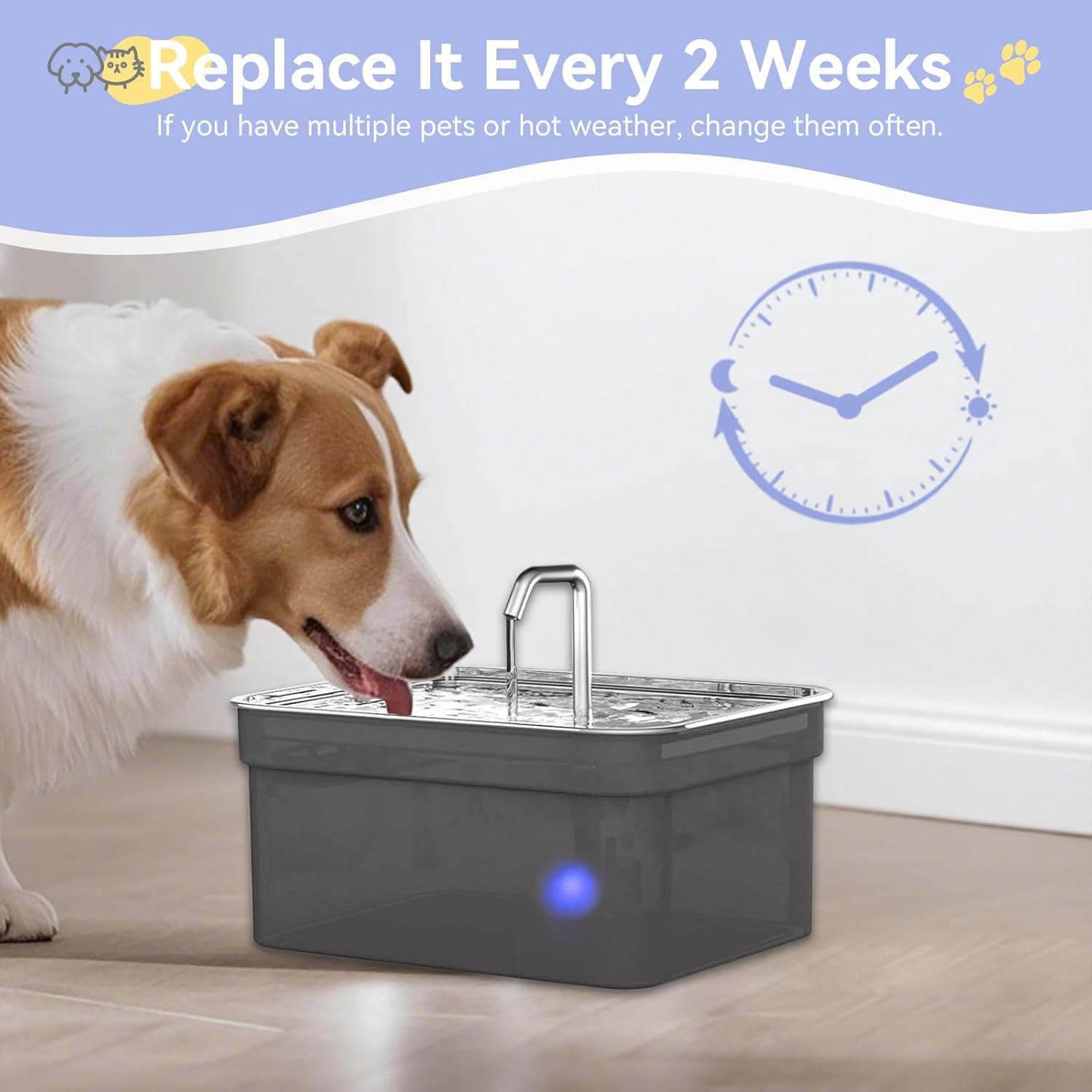 Paquete de 24 filtros de agua para perros Hoscabss 10.5L