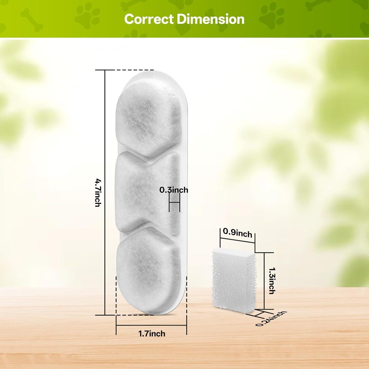 Filtros de Reemplazo ZEKIRY para Fuente de Agua Mascotas 6 Paquetes
