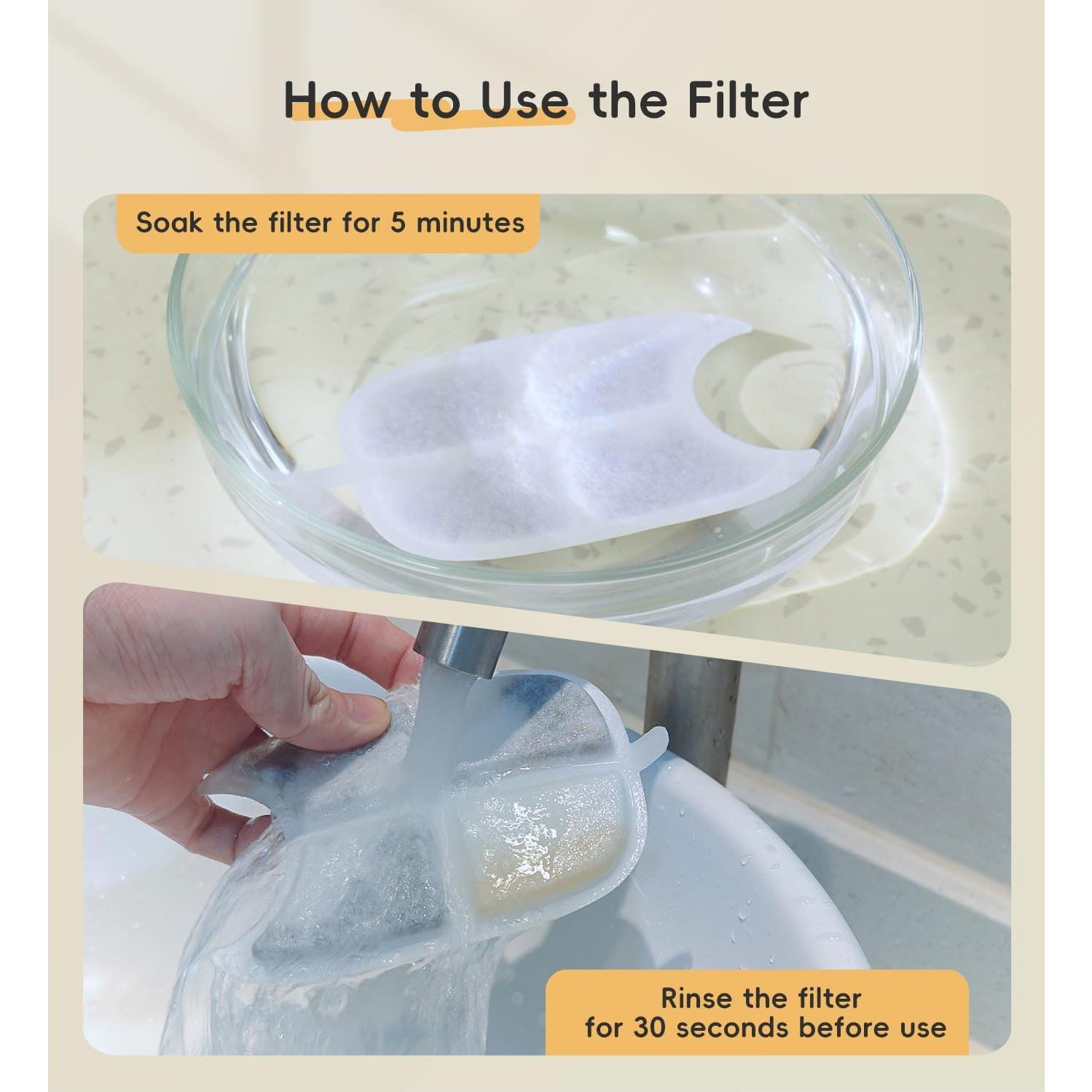 Paquete de 8 Filtros y 32 Esponjas WILKIEE FS10 Plus